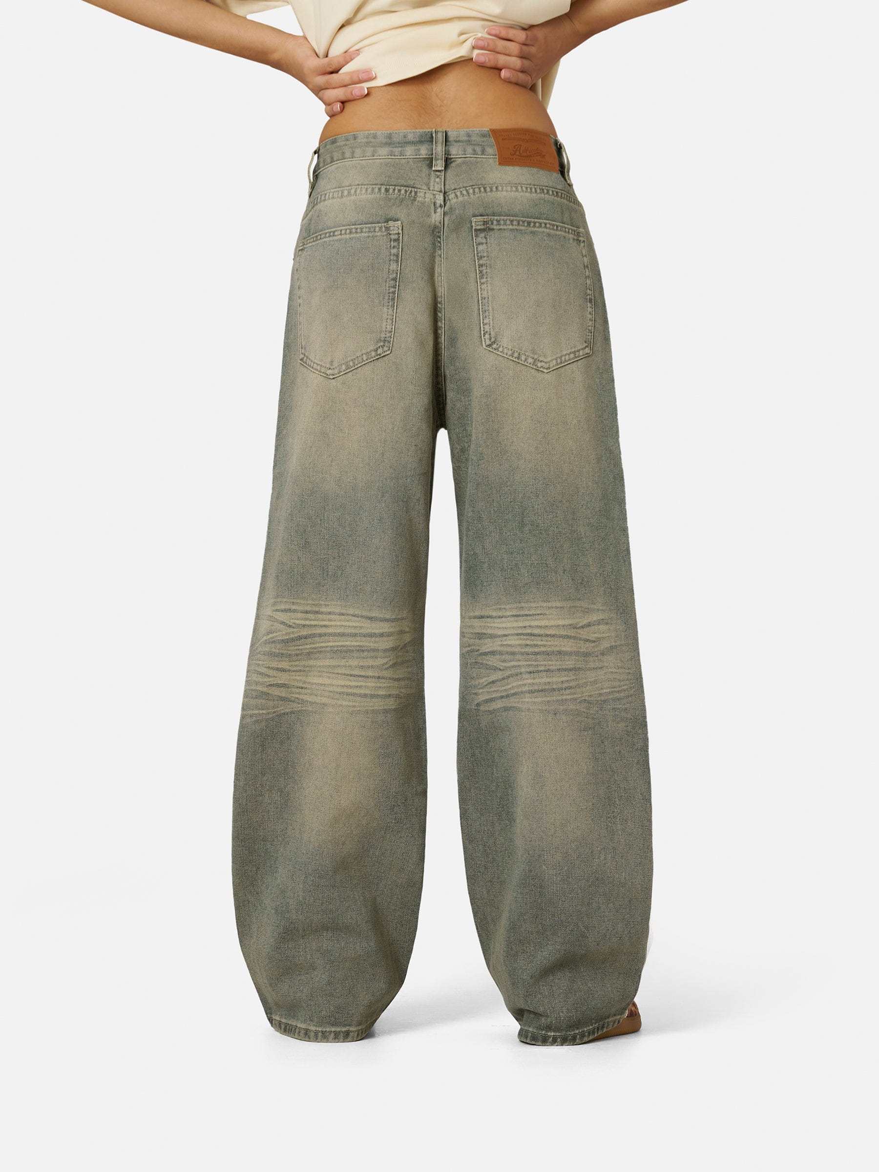 Aelfric Eden Baggy Mud Dyeing Jeans