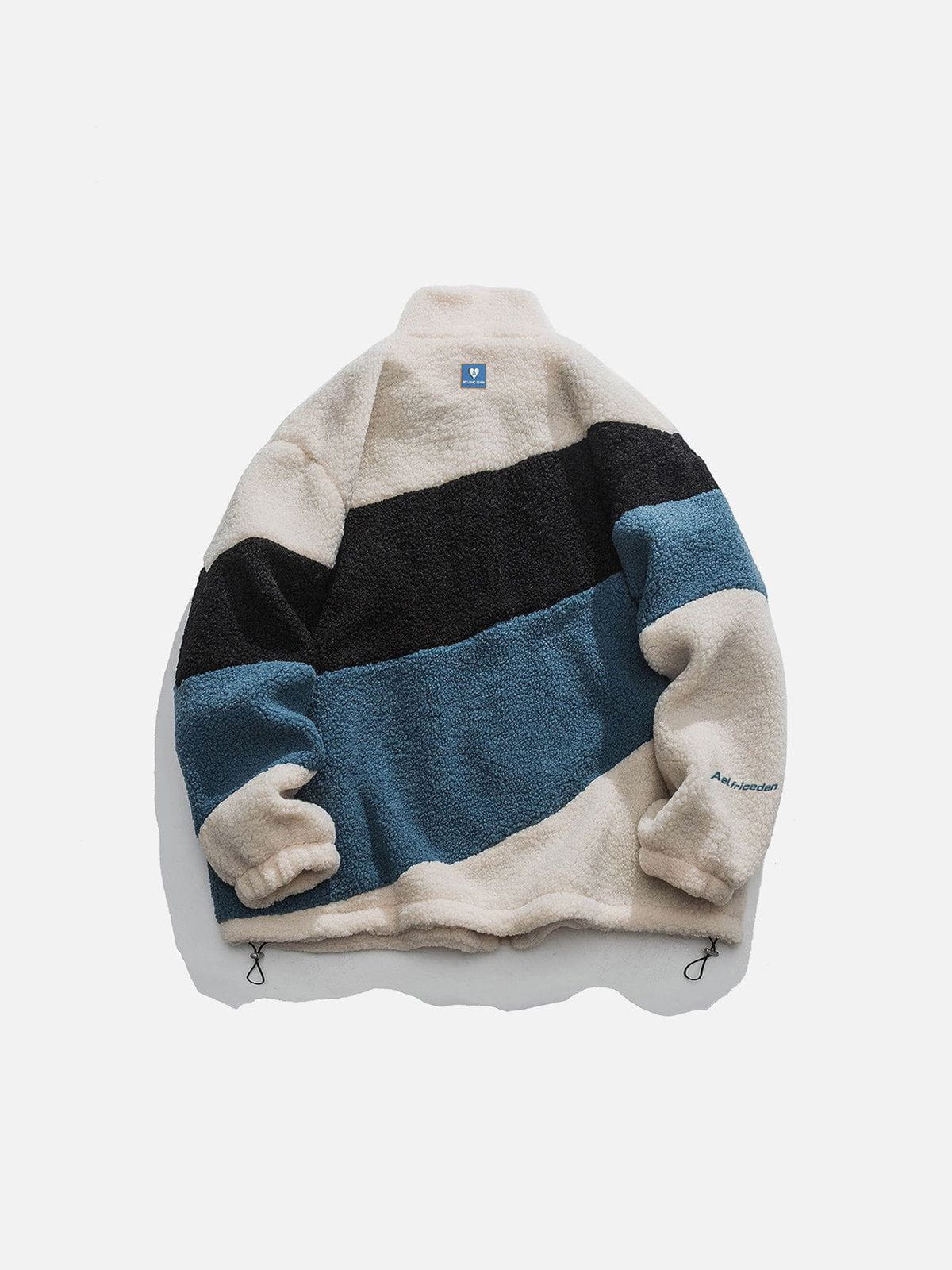 Aelfric Eden Three-color Patchwork Sherpa Coat