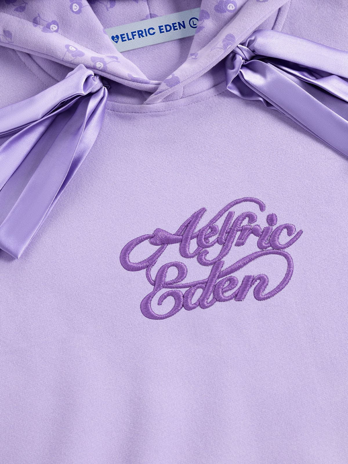Aelfric Eden Cherry Bow Embroidery Pullover Hoodie