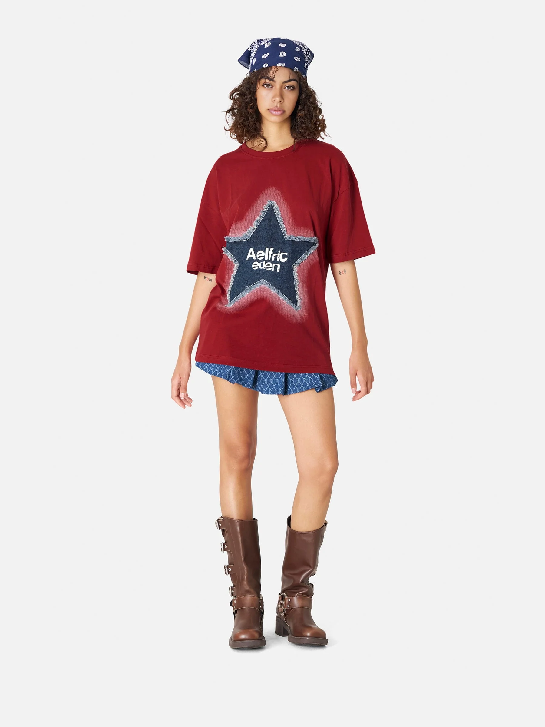 Aelfric Eden Denim Star Applique Tee