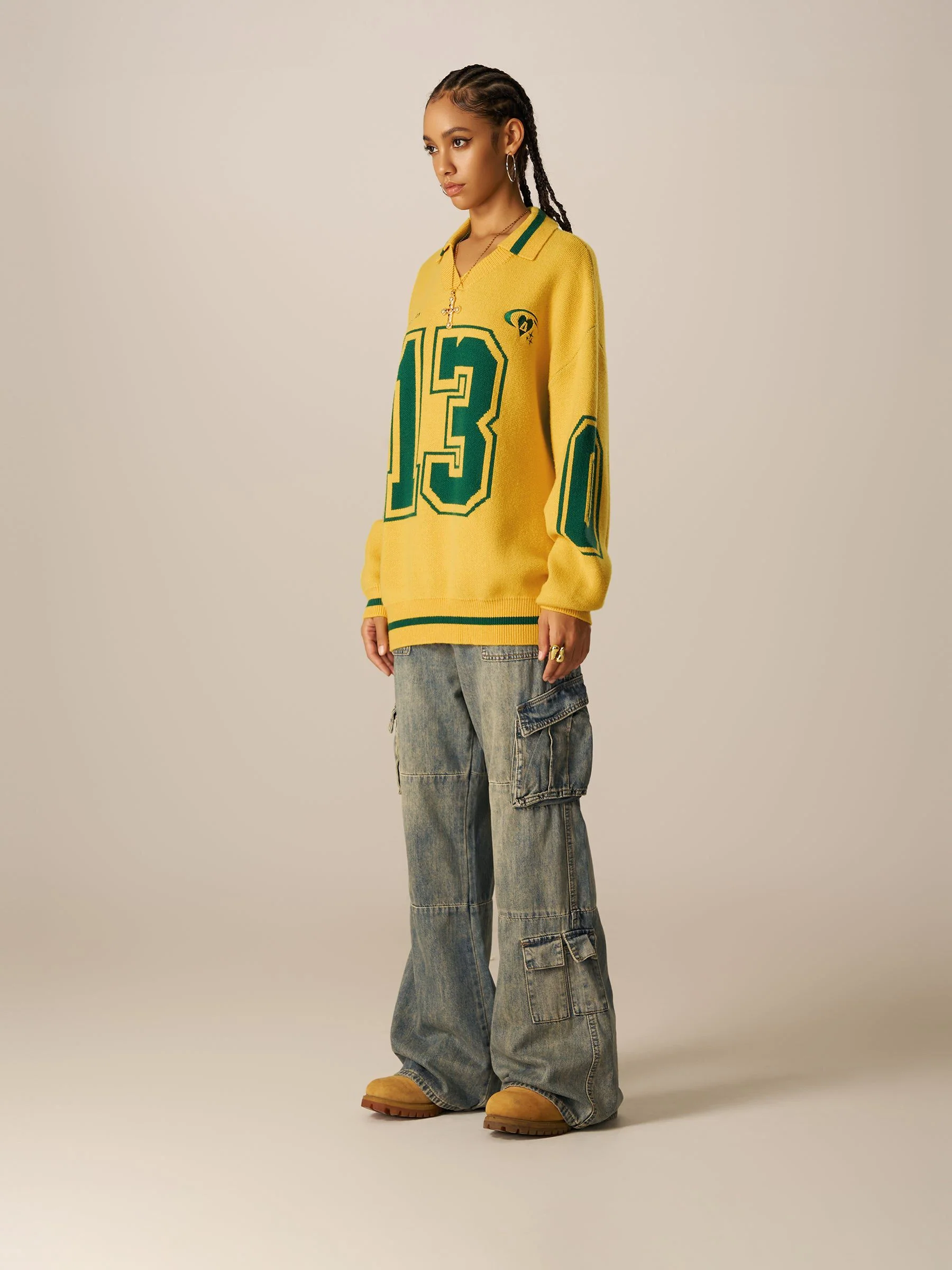 Aelfric Eden Number Graphic Polo Sweater