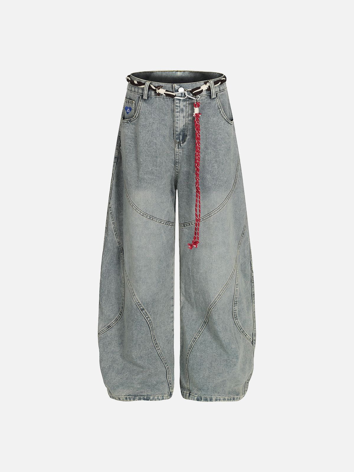 Aelfric Eden Rope Washed Baggy Barrel Jeans