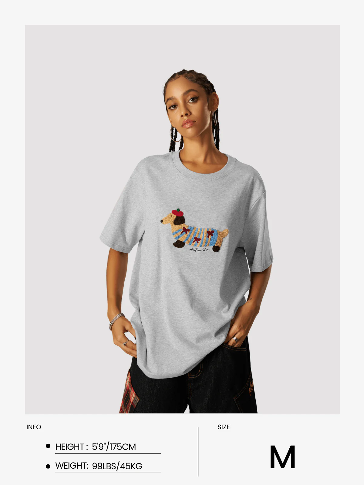 Aelfric Eden Cartoon Dog Embroidery Tee