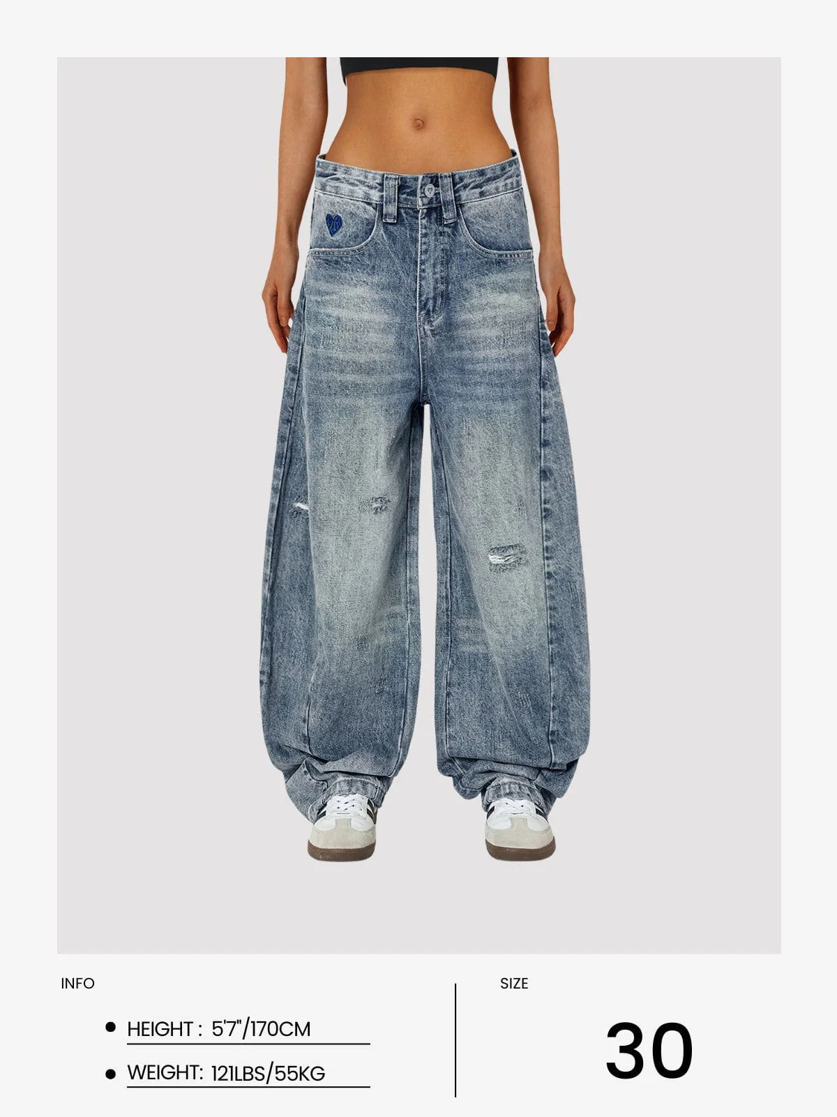 Aelfric Eden Baggy Ripped Jeans