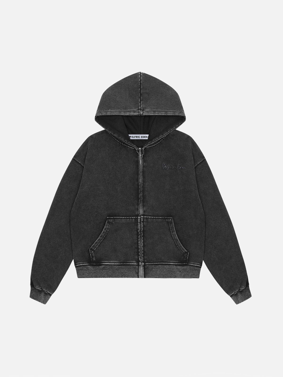 Aelfric Eden Boxy Solid Zip Up Hoodie
