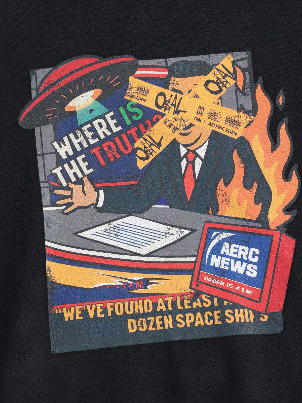 [COMPLEXCON 2025 LIMITED] FAKE NEWS OIAL Tape Hoodie