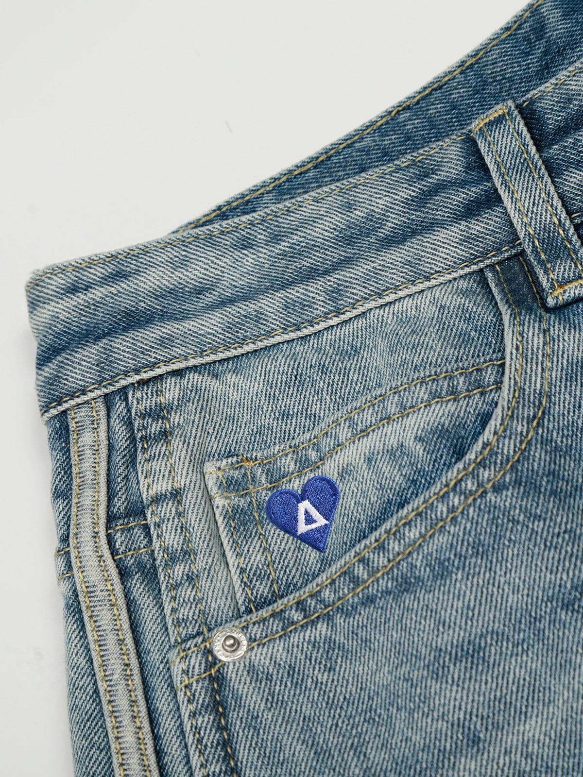 Aelfric Eden Stripe Whiskering Baggy Barrel Jeans