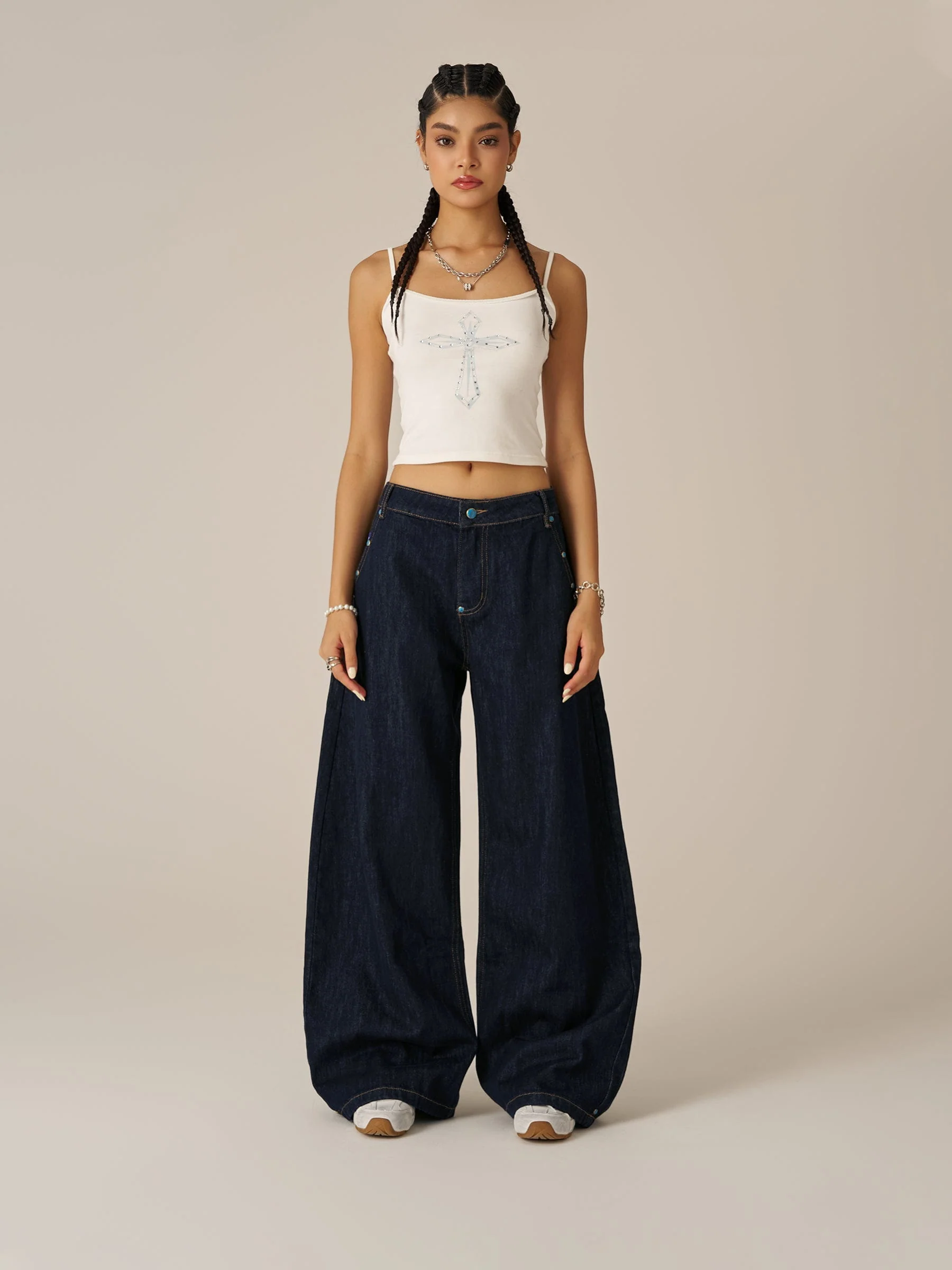 Aelfric Eden Baggy Barrel Rivet Raw Jeans