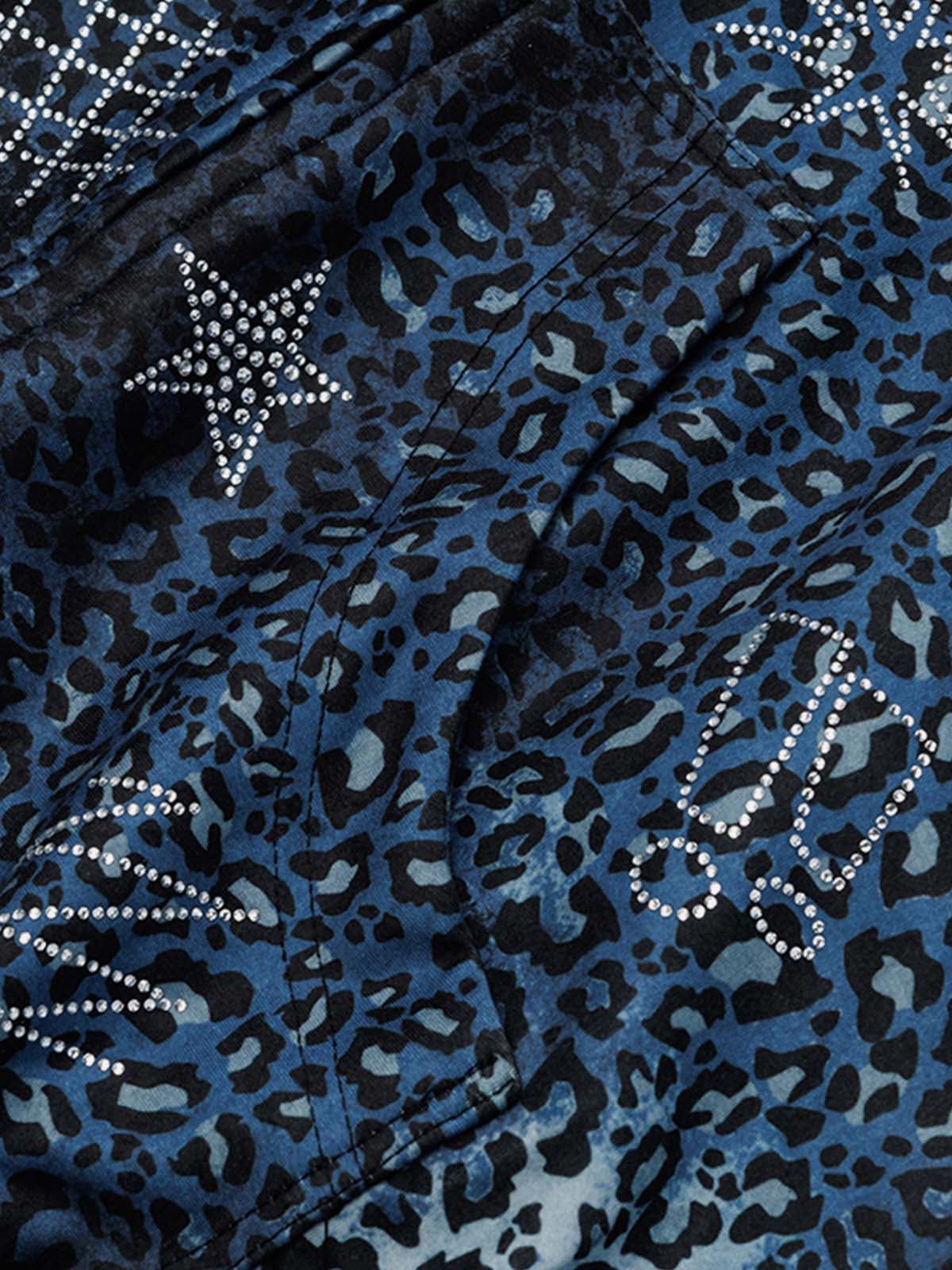 Aelfric Eden Boxy Leopard Print Rhinestone Hoodie