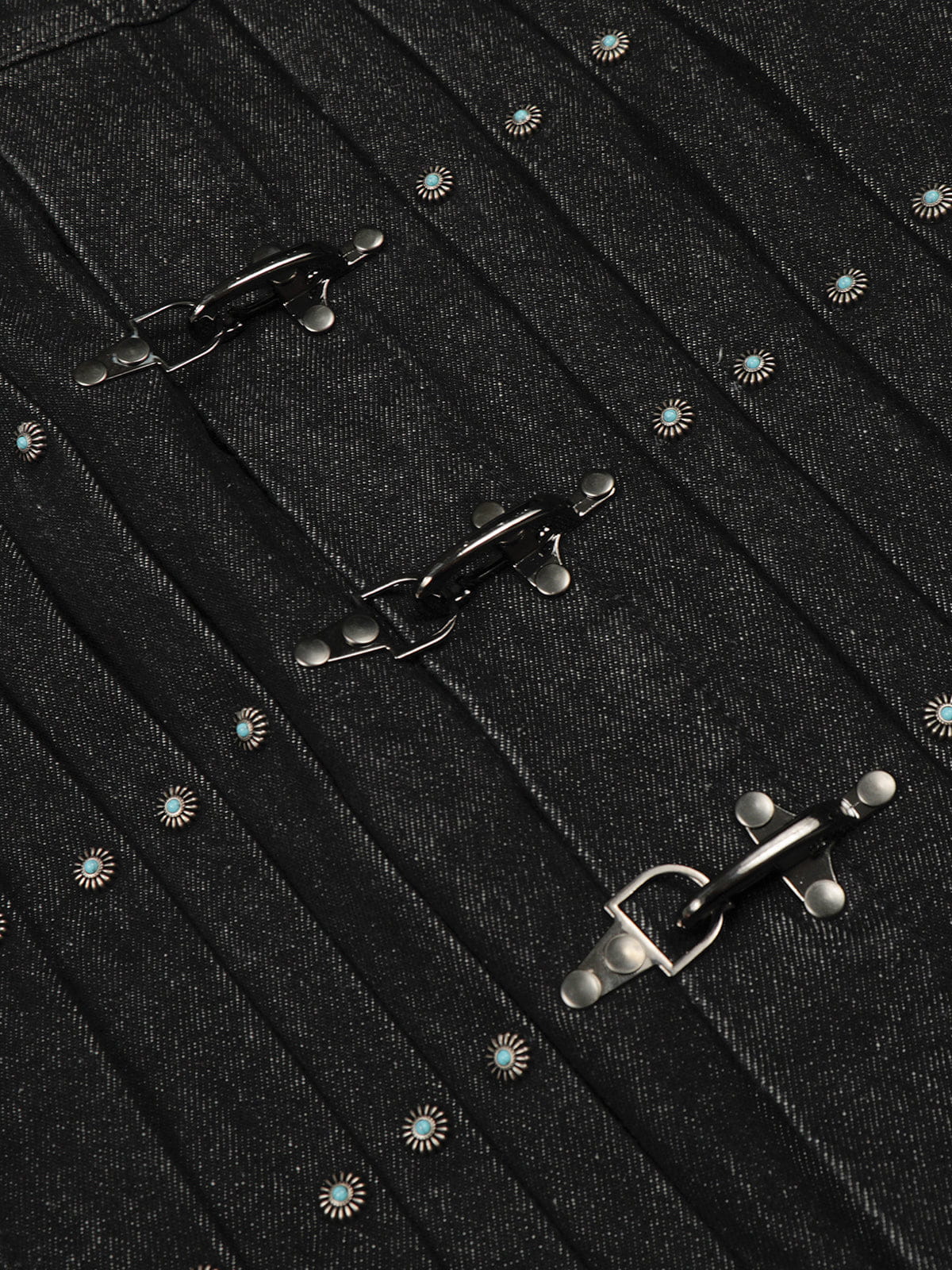 Aelfric Eden Pleated Metal Button Denim Jacket