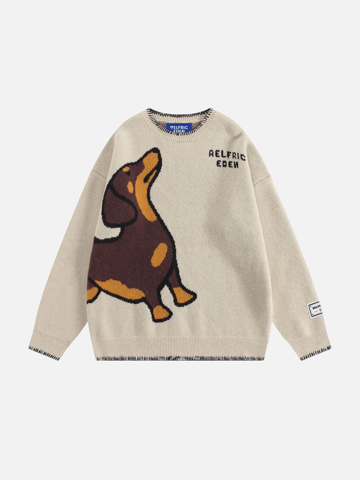 Aelfric Eden Hand Drawn Dachshund Jacquard Sweater