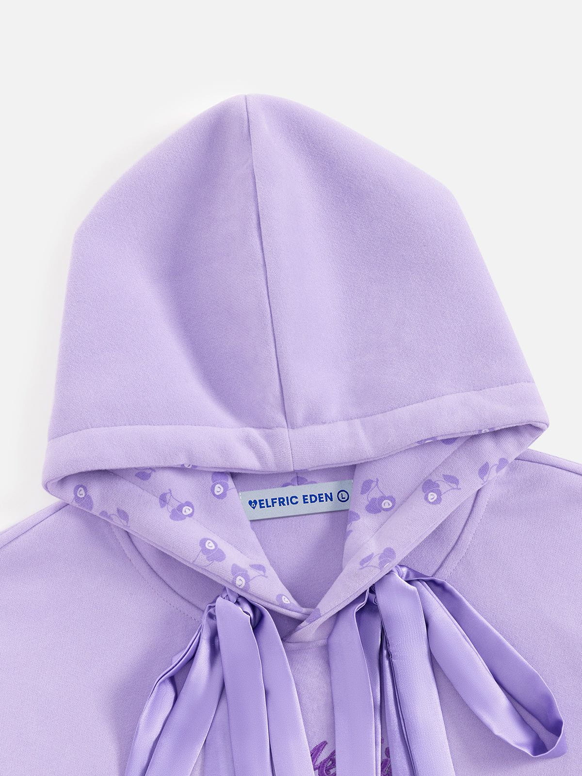 Aelfric Eden Cherry Bow Embroidery Pullover Hoodie