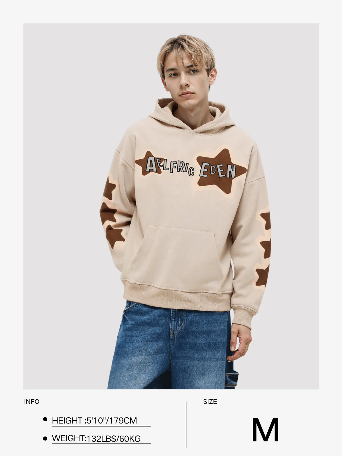 Aelfric Eden Oversized Applique Embroidery Eden Star Pullover Hoodie