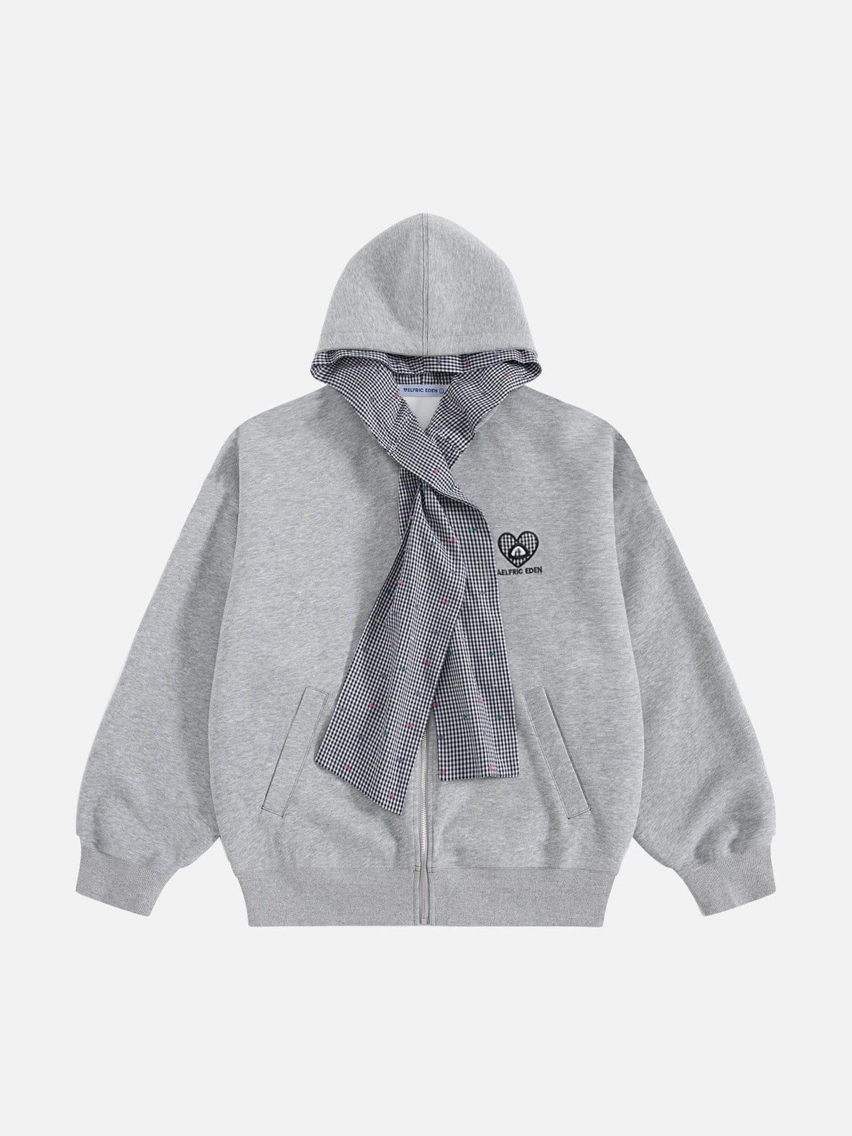 Aelfric Eden Oversized Scarf-Tie Zip Up Hoodie
