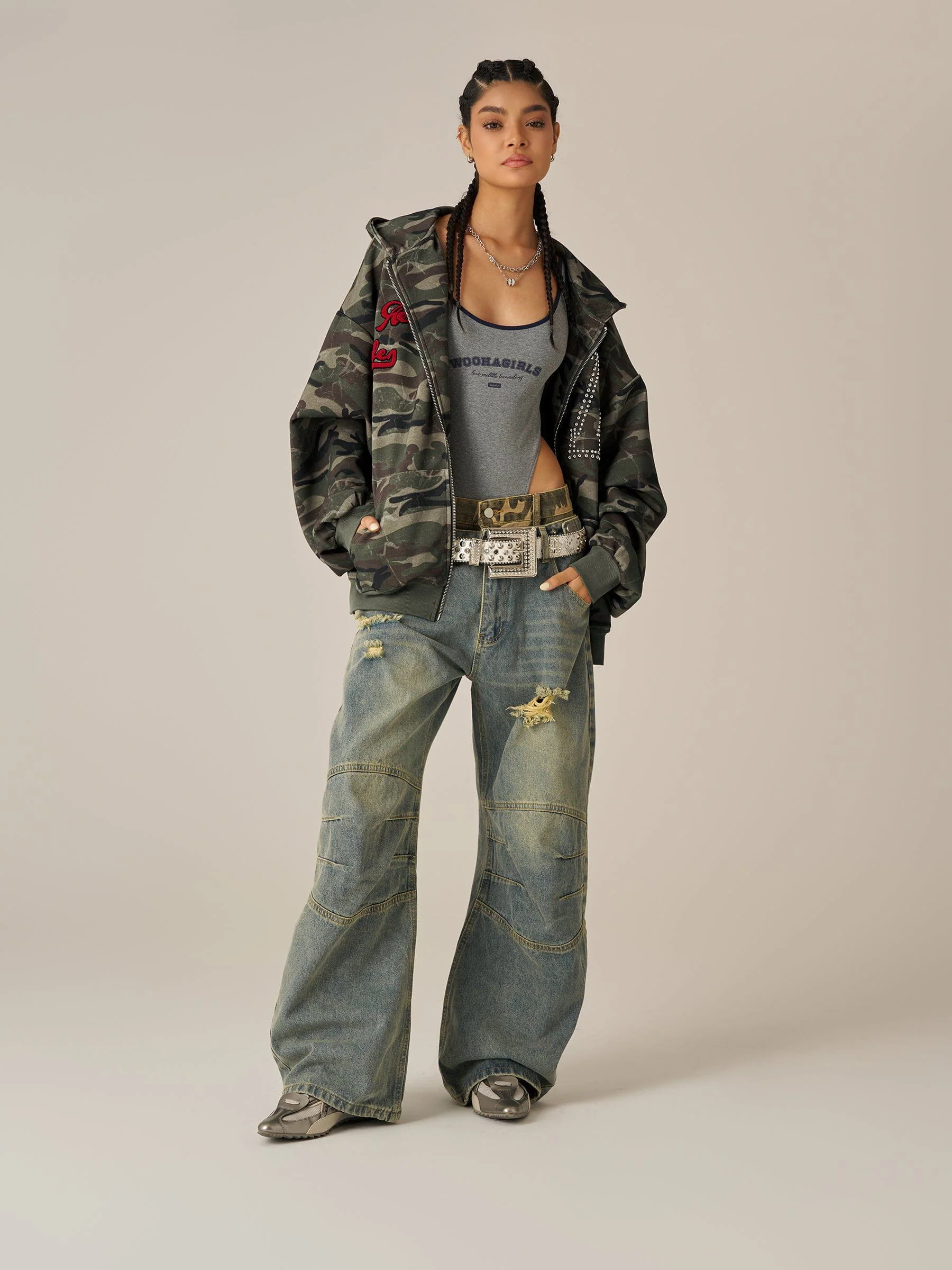 Aelfric Eden Camo Zip Up Hoodie