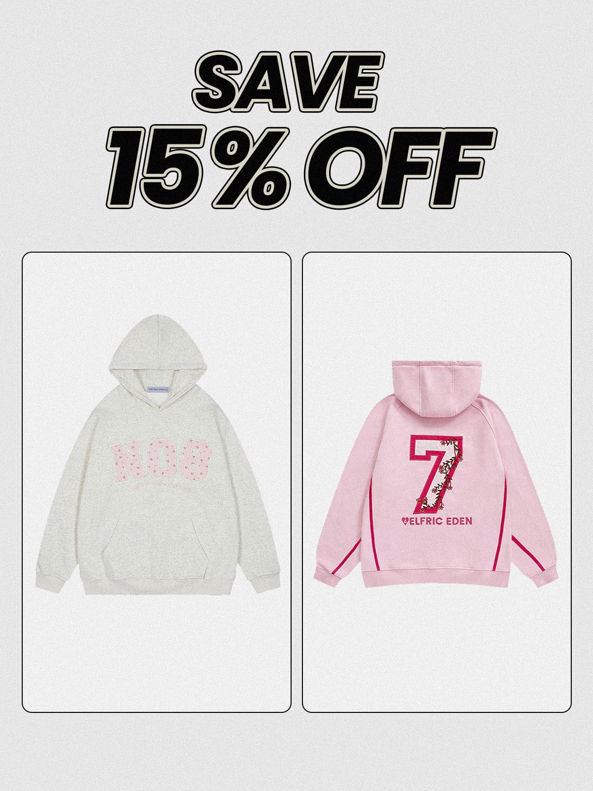 Aelfric Eden Floral Number Embroidery Hoodie