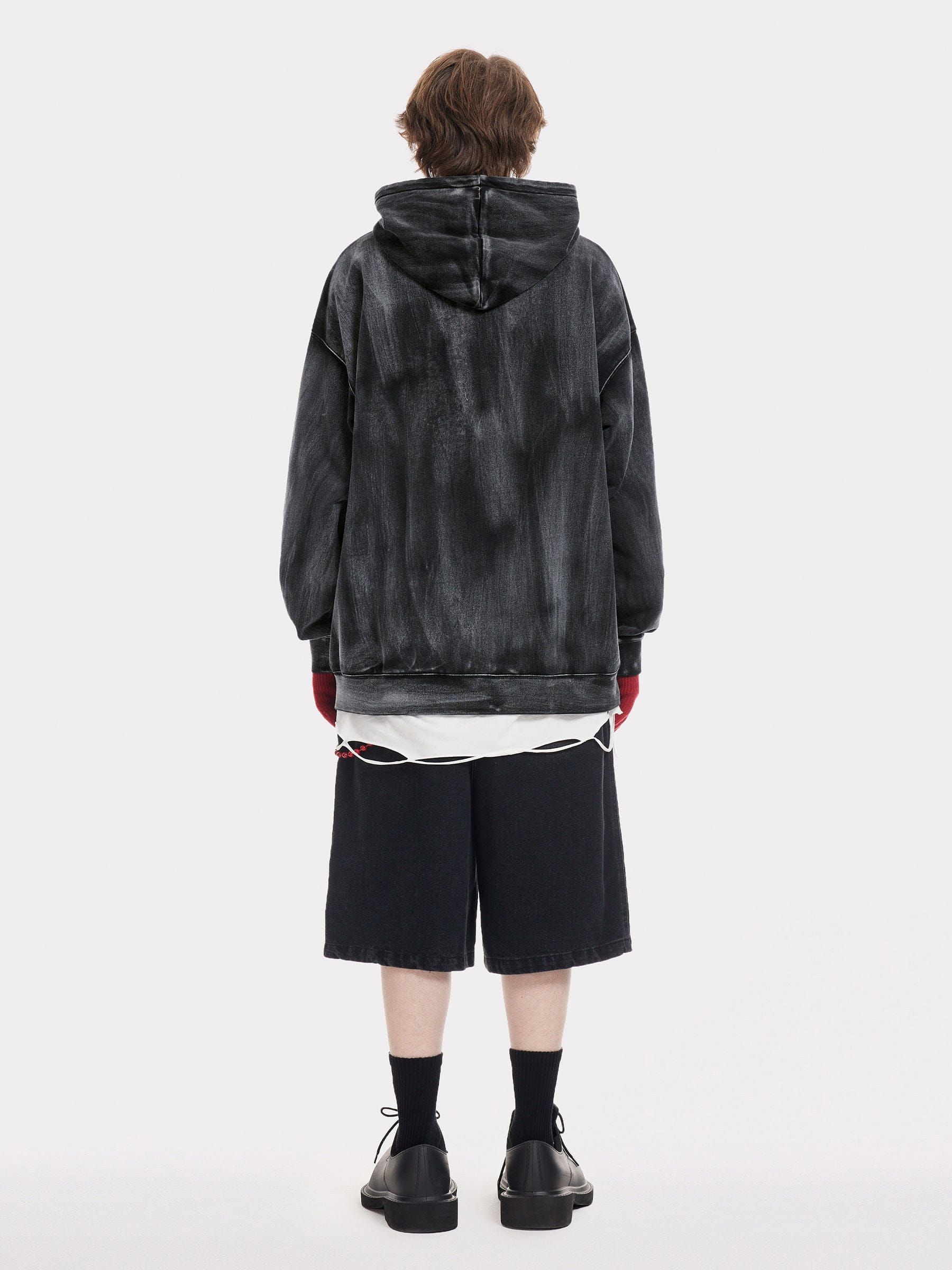 Aelfric Eden Embroidery Bat Spider Washed Pullover Hoodie