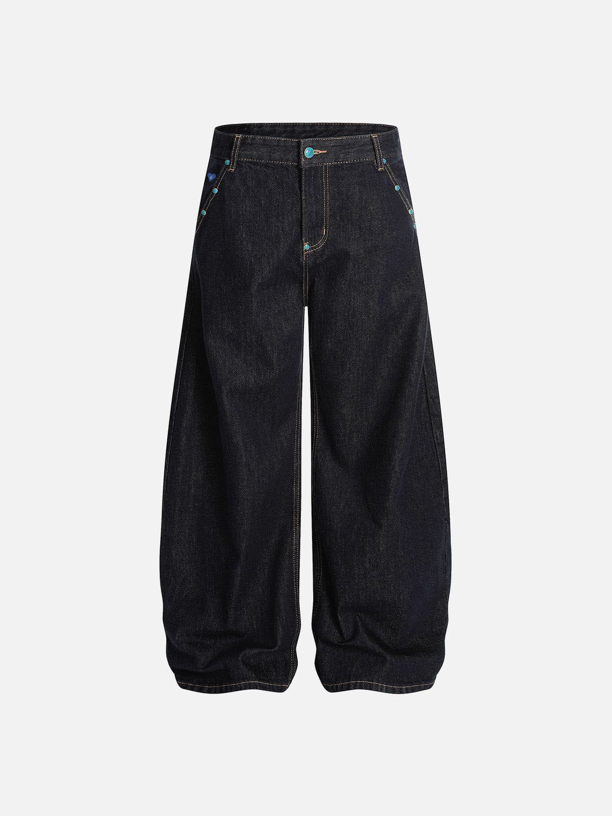 Aelfric Eden Baggy Barrel Rivet Raw Jeans