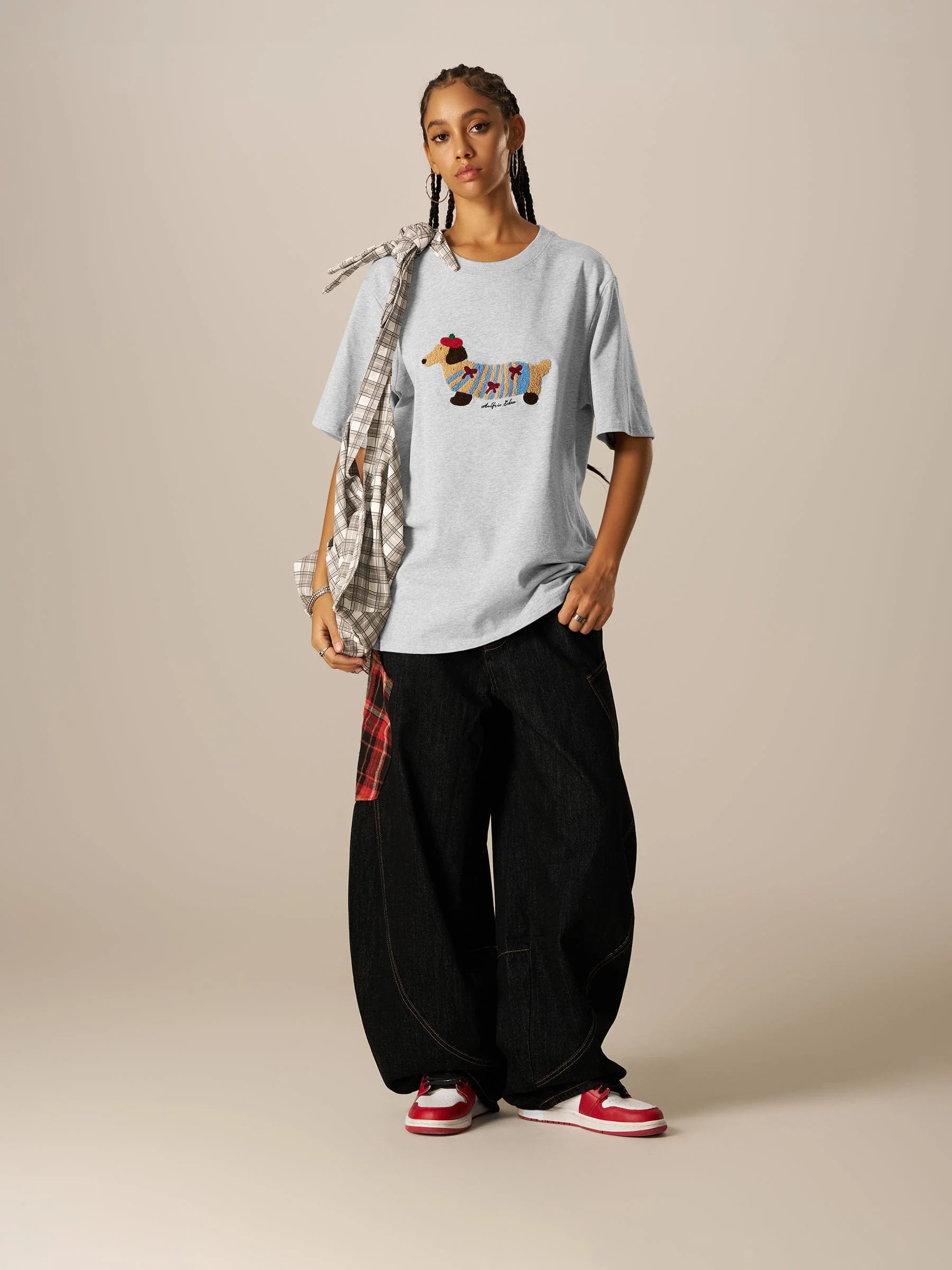 Aelfric Eden Cartoon Dog Embroidery Tee