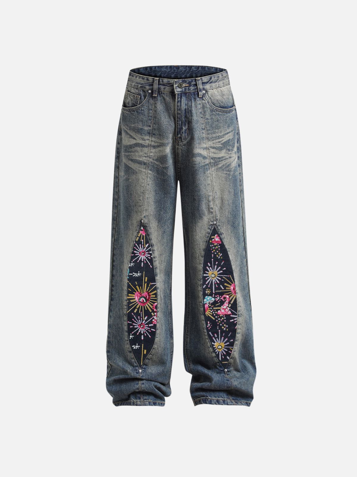 Aelfric Eden Firework Beadwork Baggy Jeans