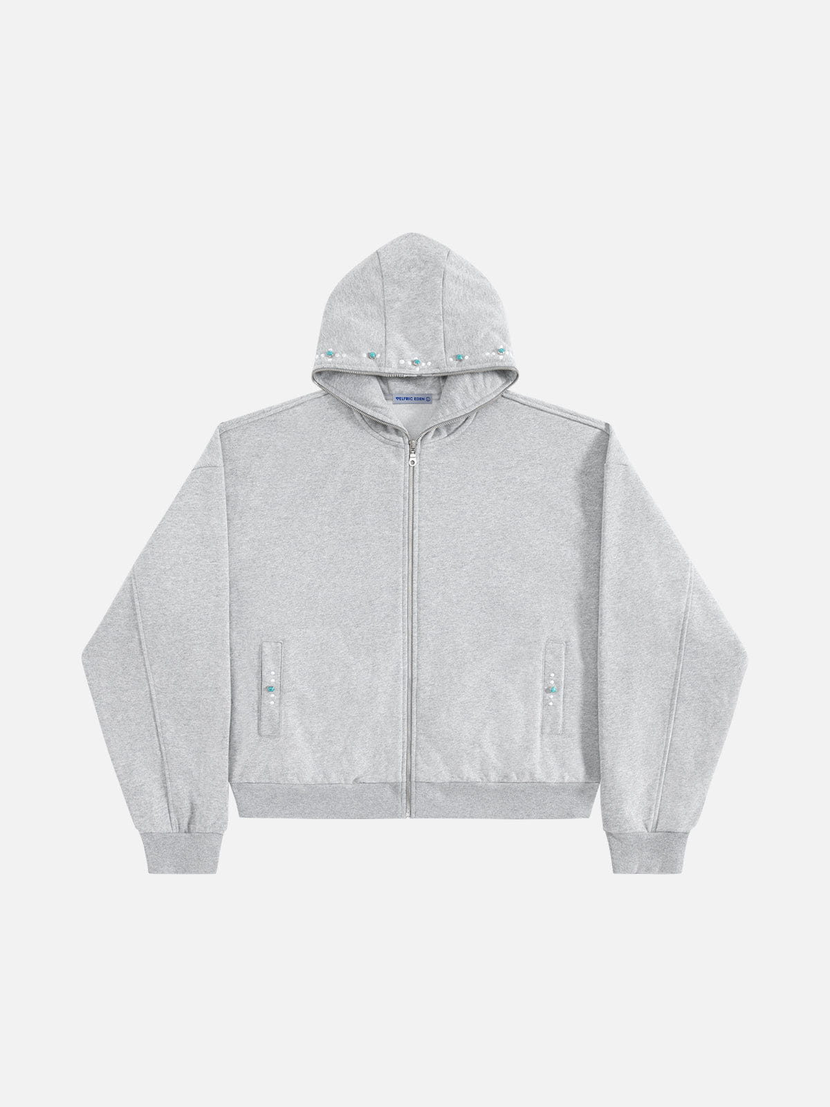 Aelfric Eden Boxy Turquoise Zip Up Hoodie