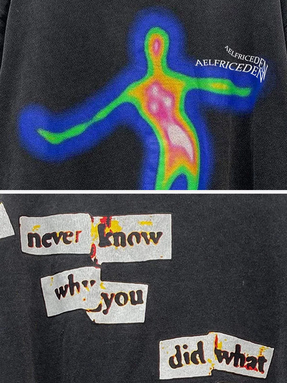 Aelfric Eden Distorted Portrait Graphic Oversized Tee