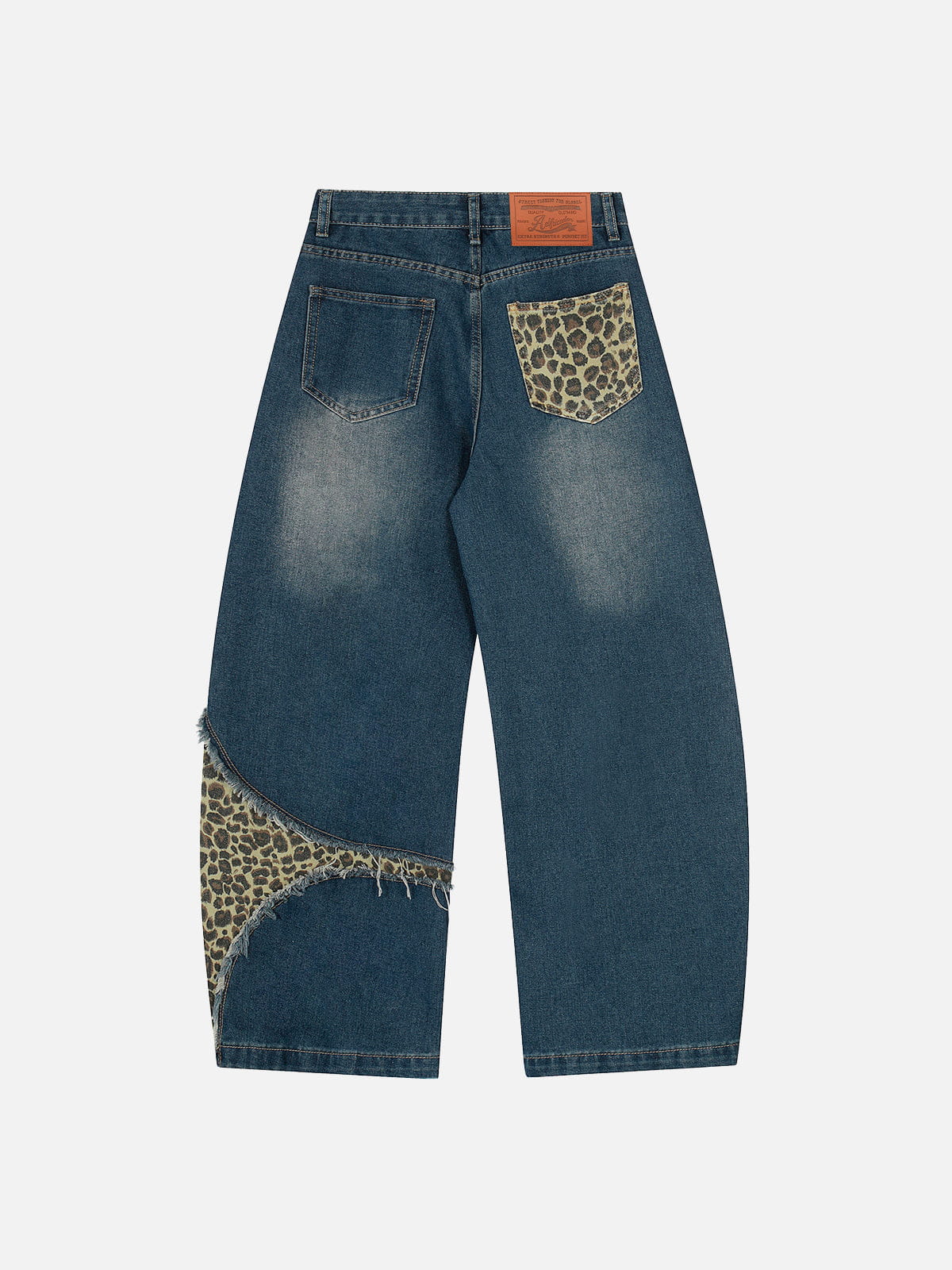 Aelfric Eden Leopard Fringe Baggy Jeans