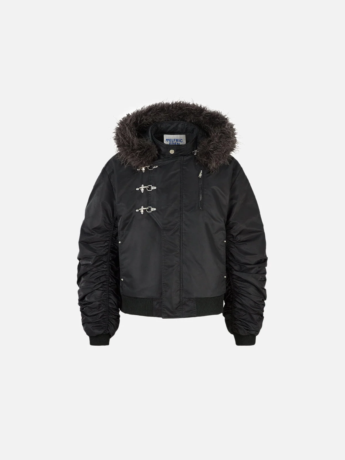 Aelfric Eden Faux Fur Buckle Bomber Coat