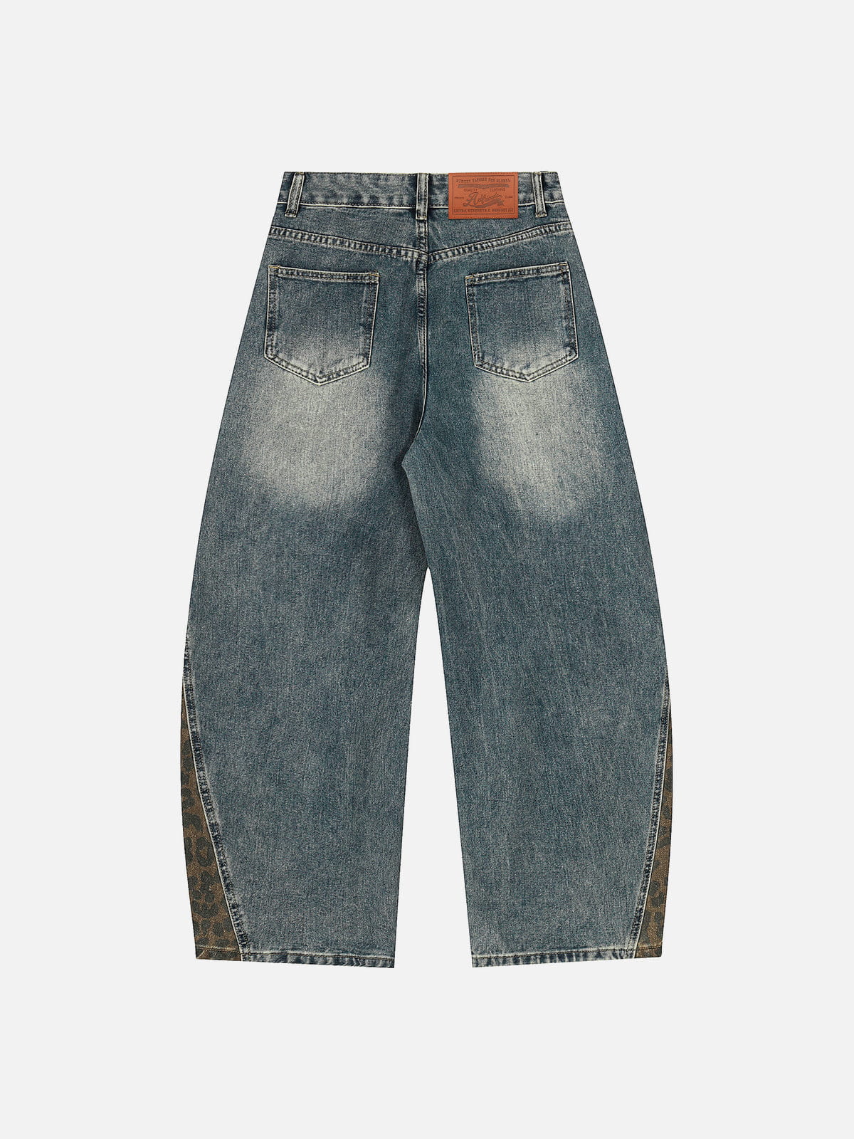 Aelfric Eden Leopard Patchwork Baggy Jeans