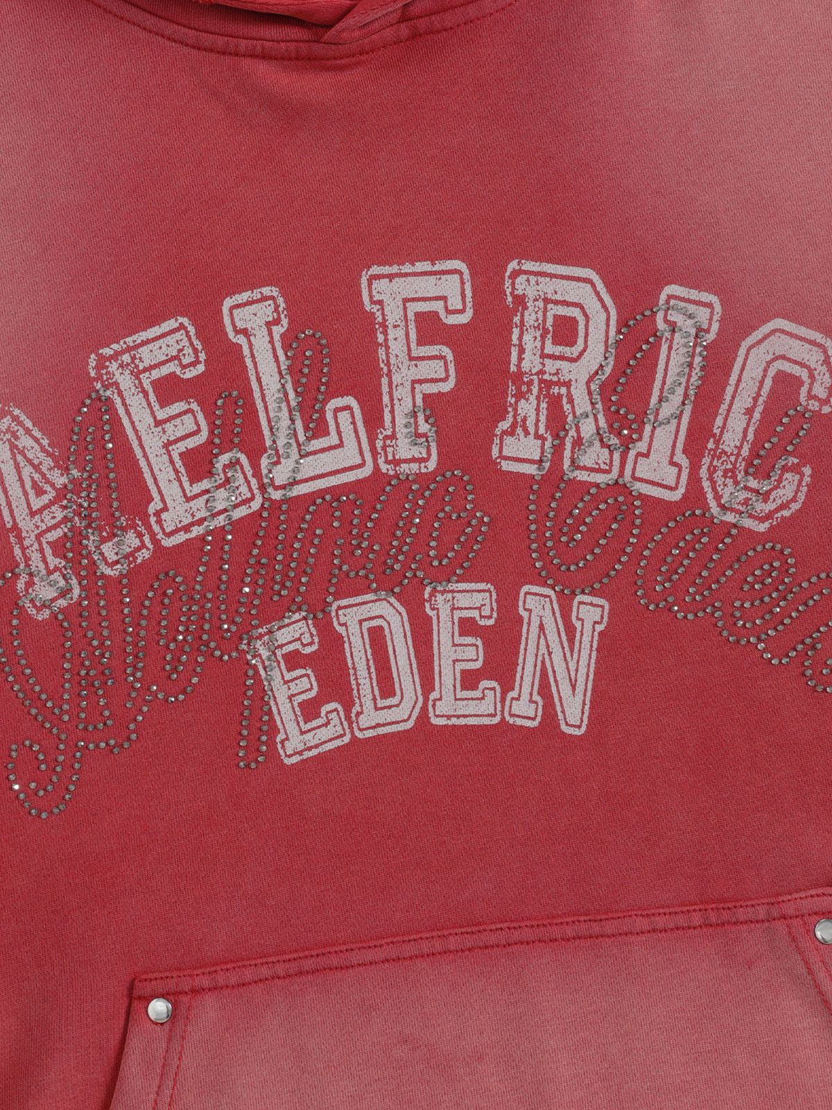 Aelfric Eden Boxy Rhinestone 77 Graphic Pullover Hoodie