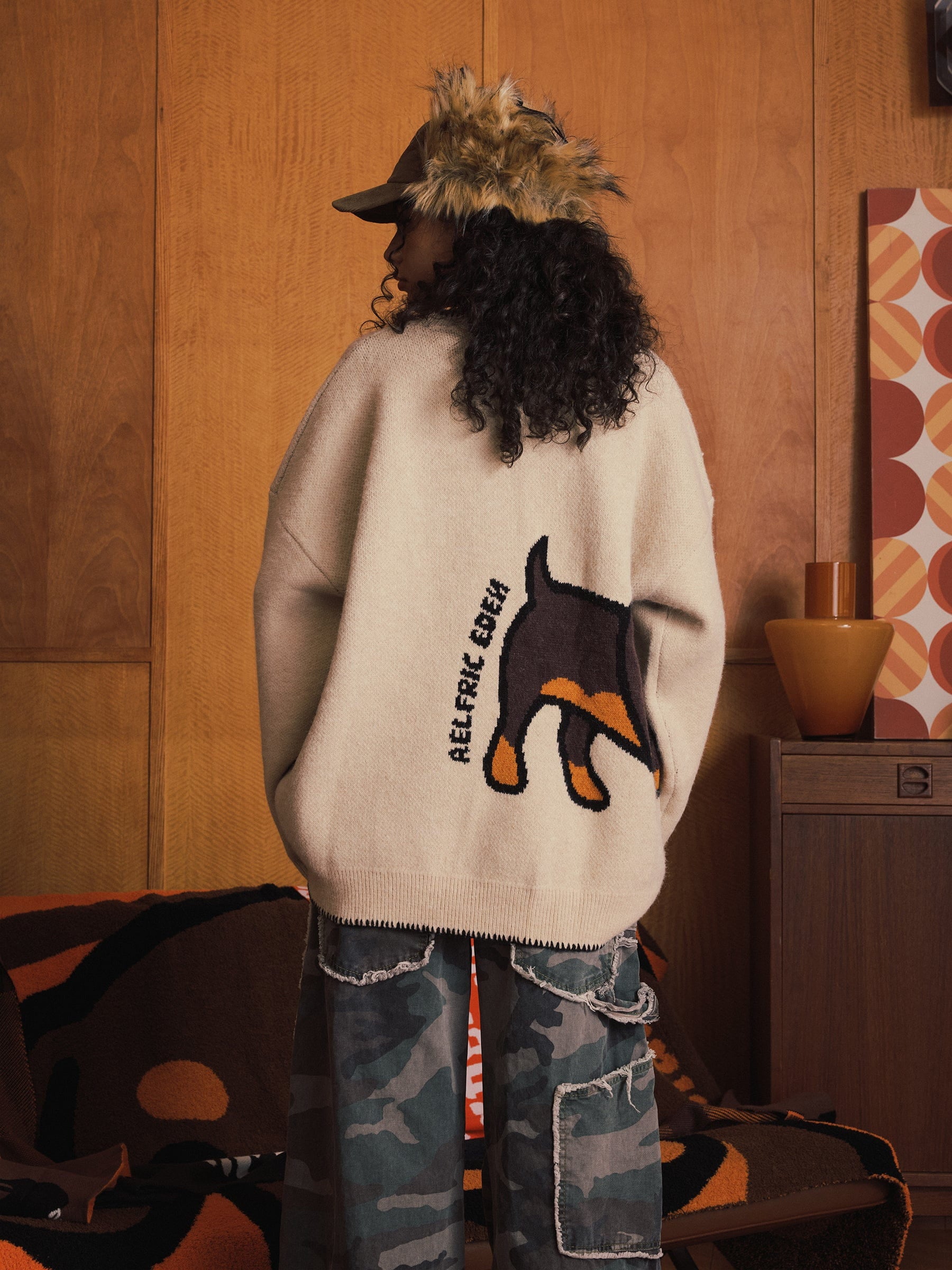 Aelfric Eden Hand Drawn Dachshund Jacquard Sweater