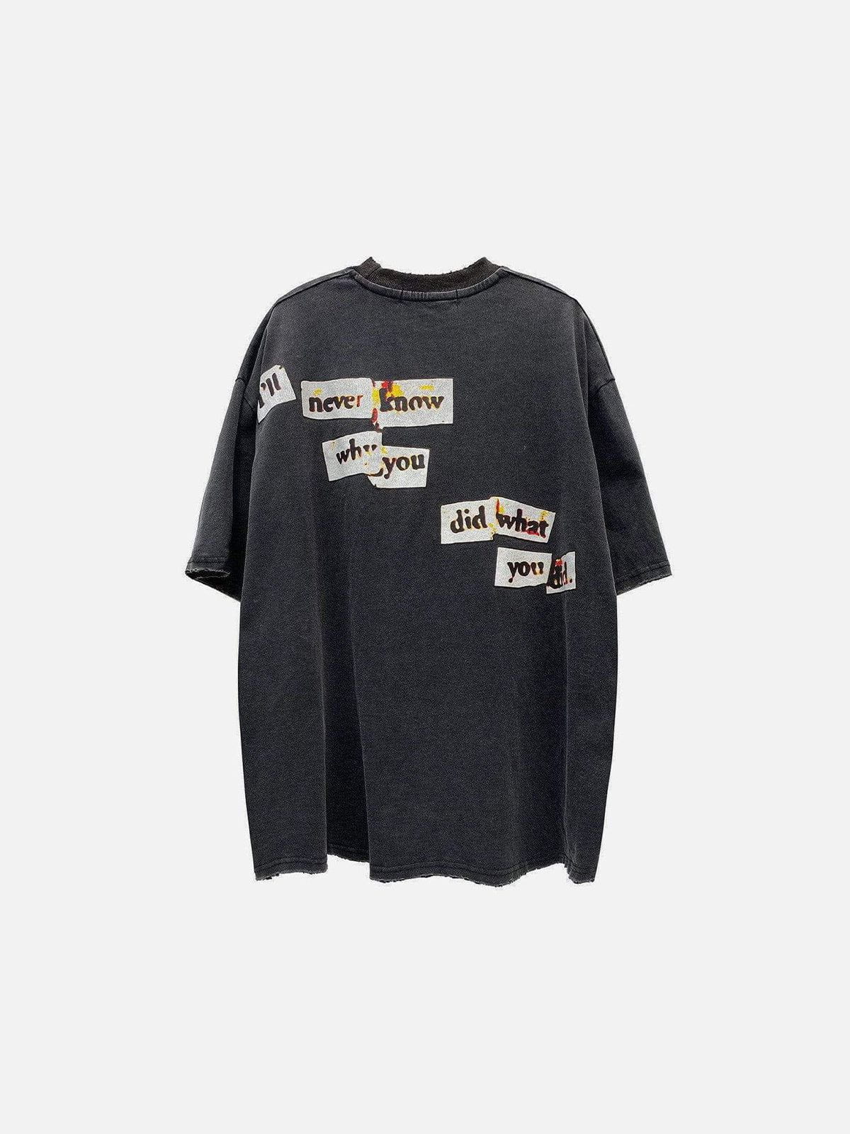 Aelfric Eden Distorted Portrait Graphic Oversized Tee