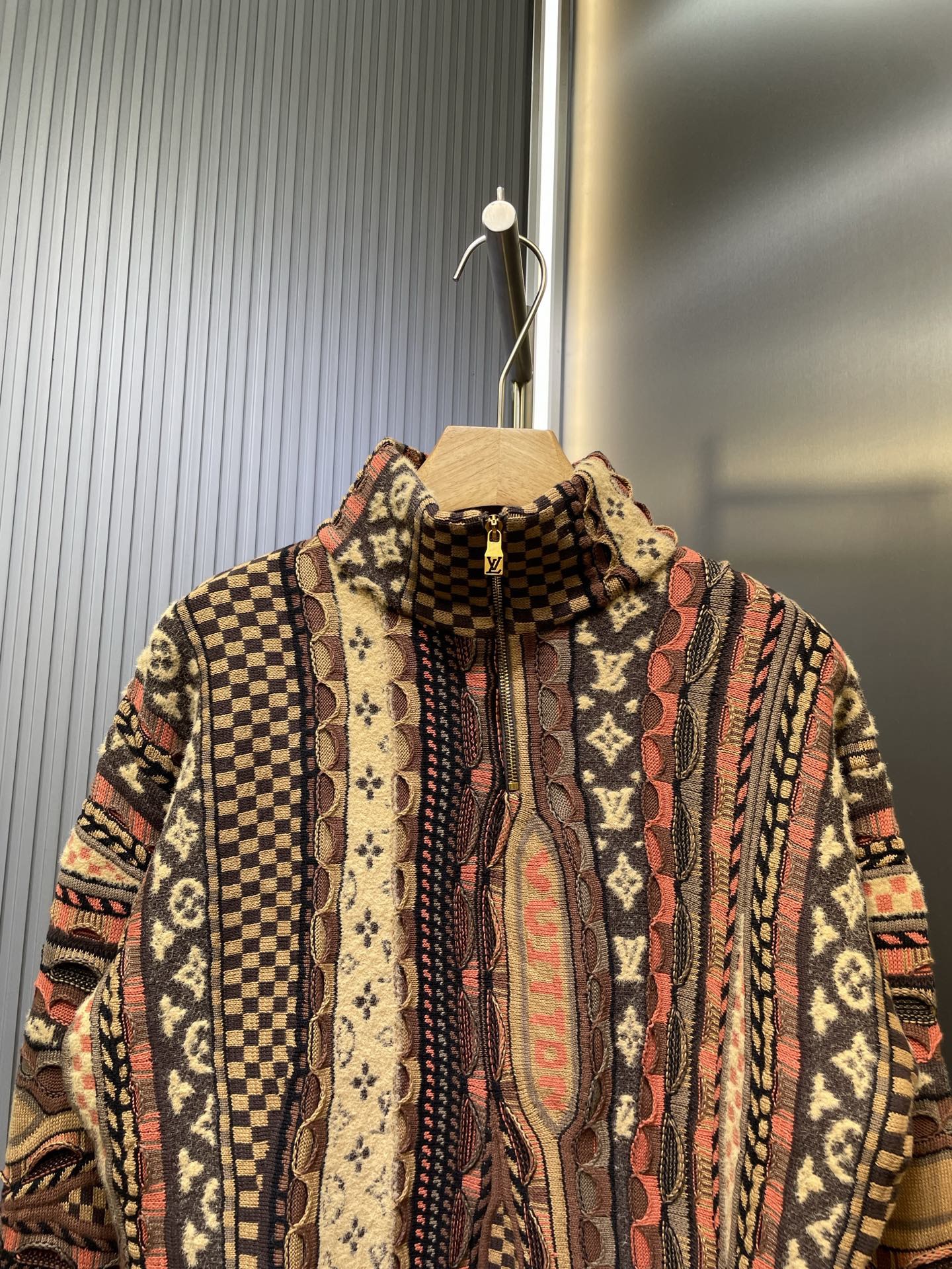 L X V 25FF X Nigo Half-zip turtleneck sweater