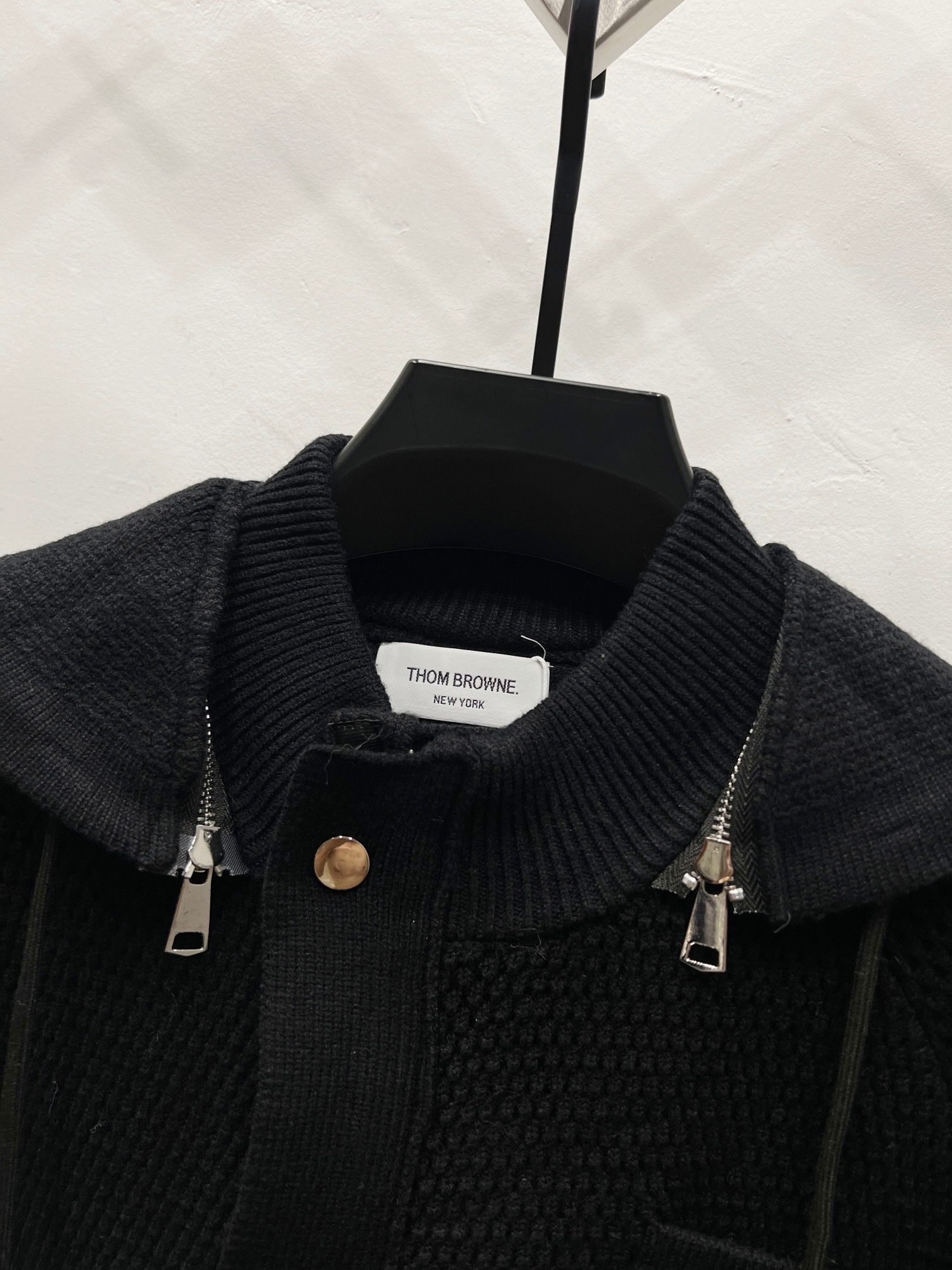 TB Knit Fleece Hooded Sweatshirt with Zipper