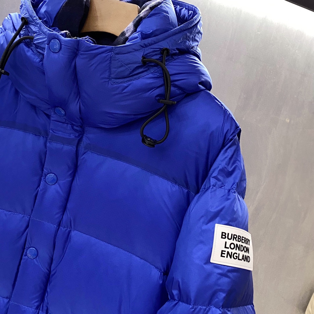 B B R Down Jacket Puffer Coat Blue