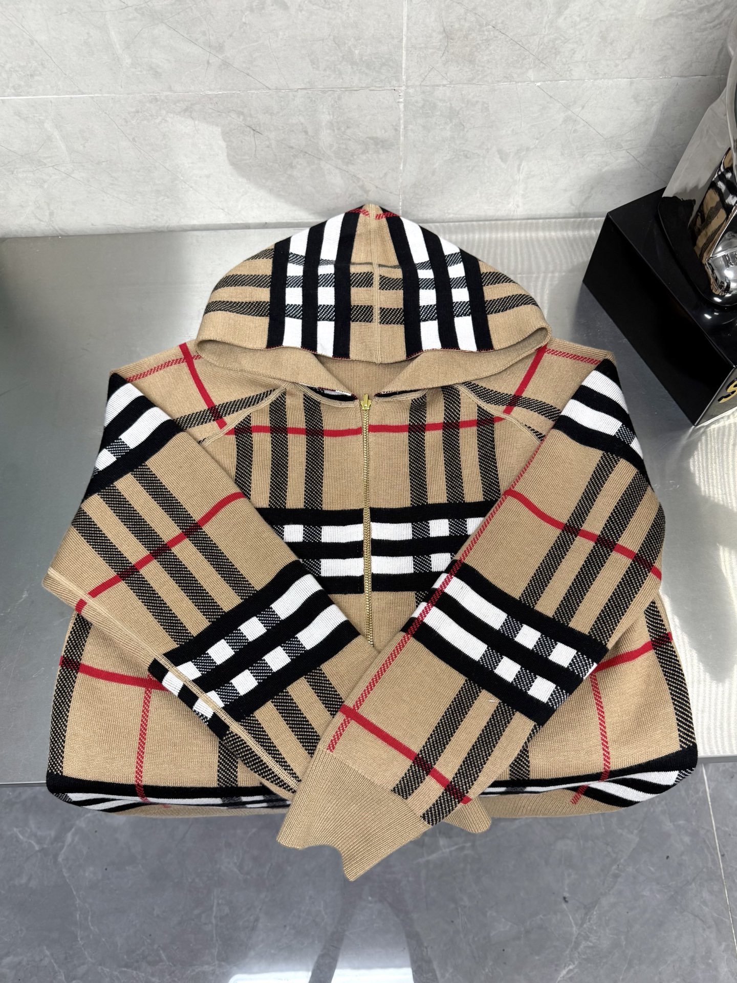 B B R Reversible Sheep Wool Knit Jacket