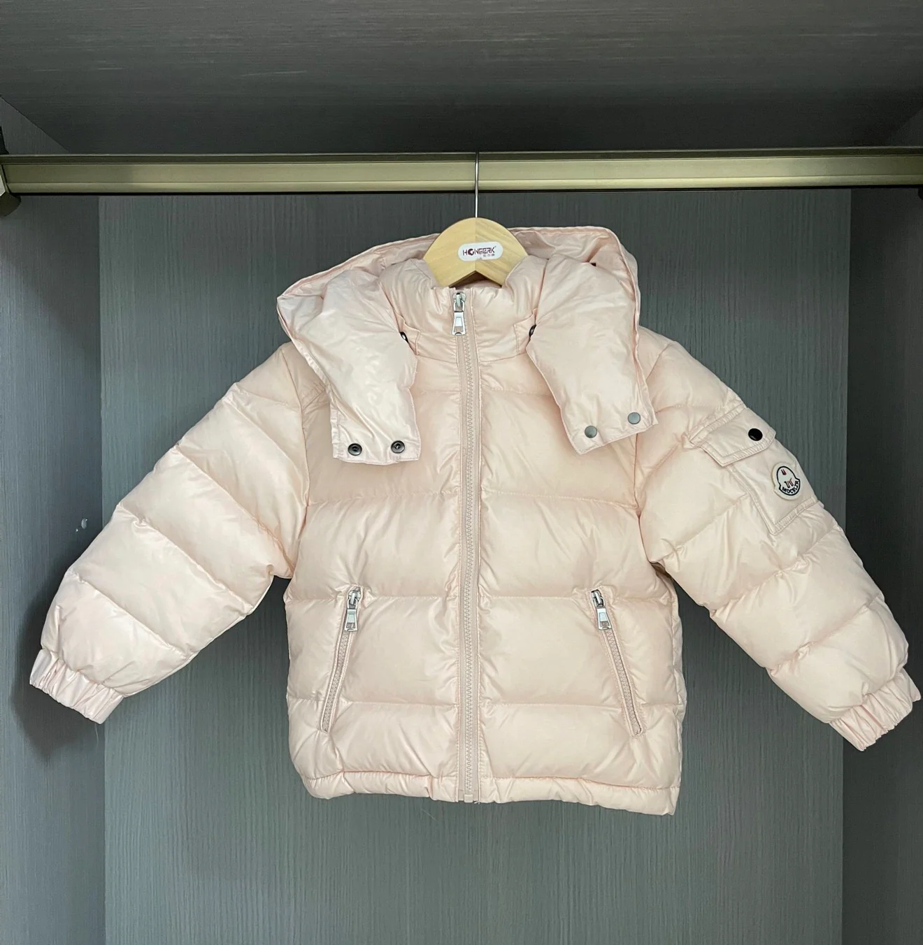 MONCLER KIDS COAT LIGHT PINK