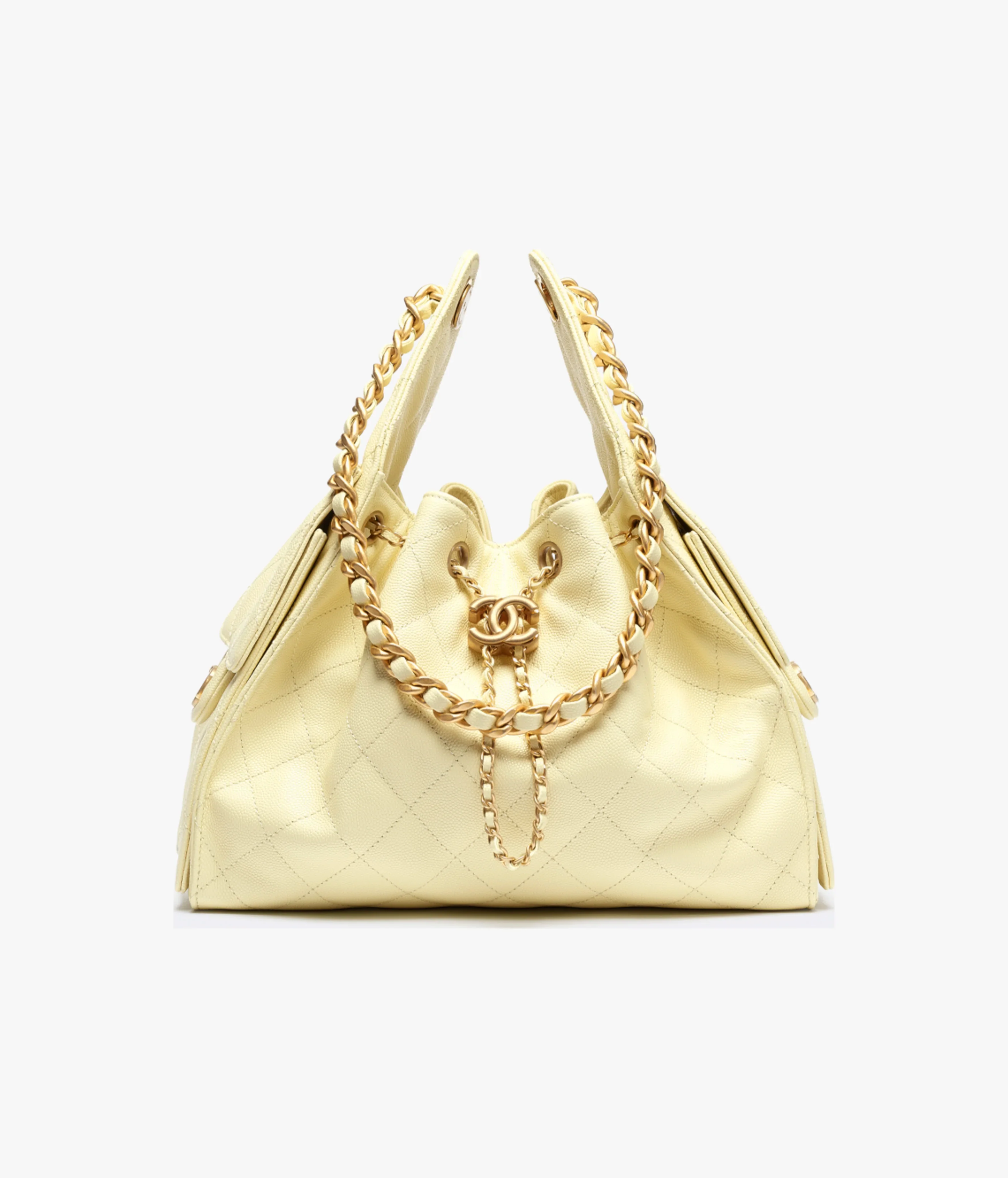 CHANEL 25 YELLOW LEATHER