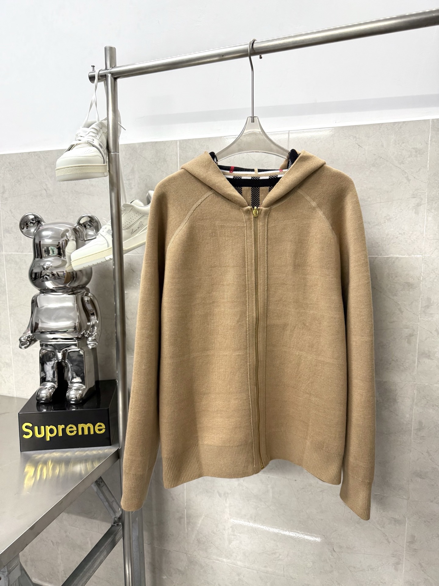 B B R Reversible Sheep Wool Knit Jacket