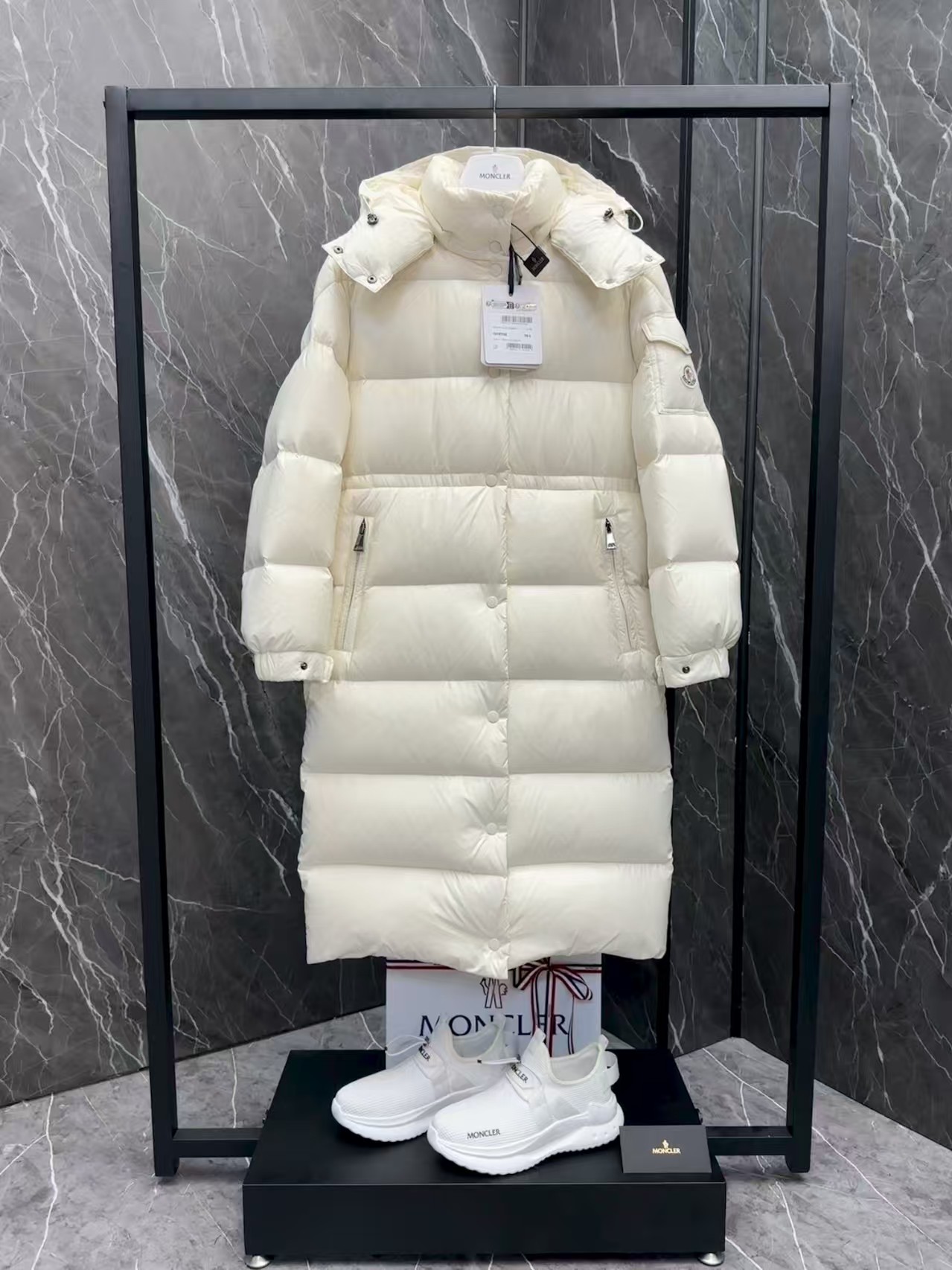 MONC Long down jacket