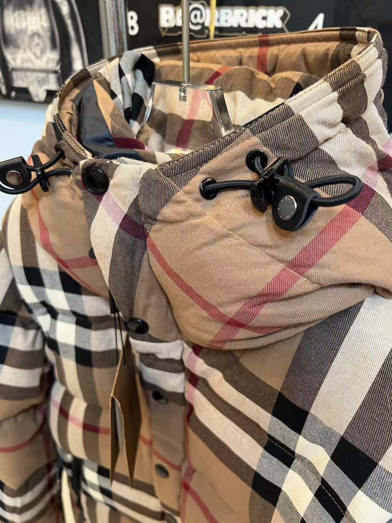 B B R Down Jacket （Classic diamond-shaped stripes）