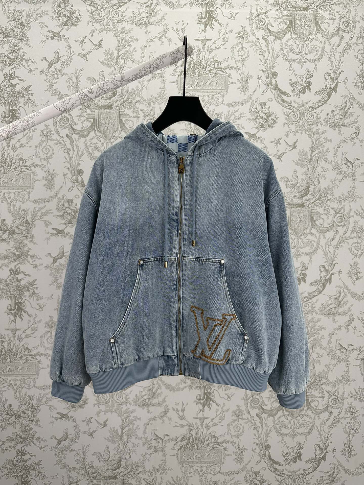 L X V Denim Hooded Jacket