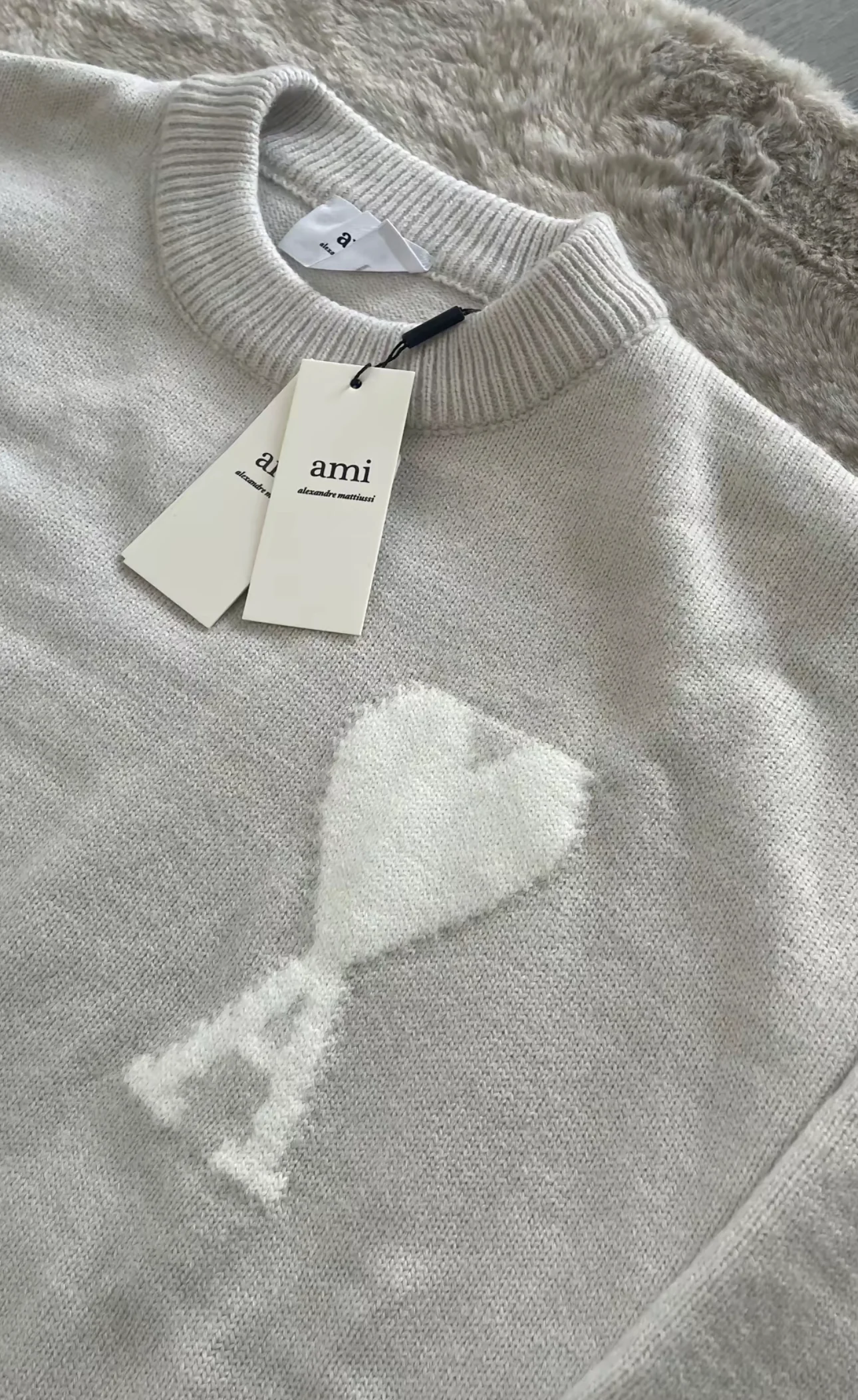 Ami Paris Sweater Beige