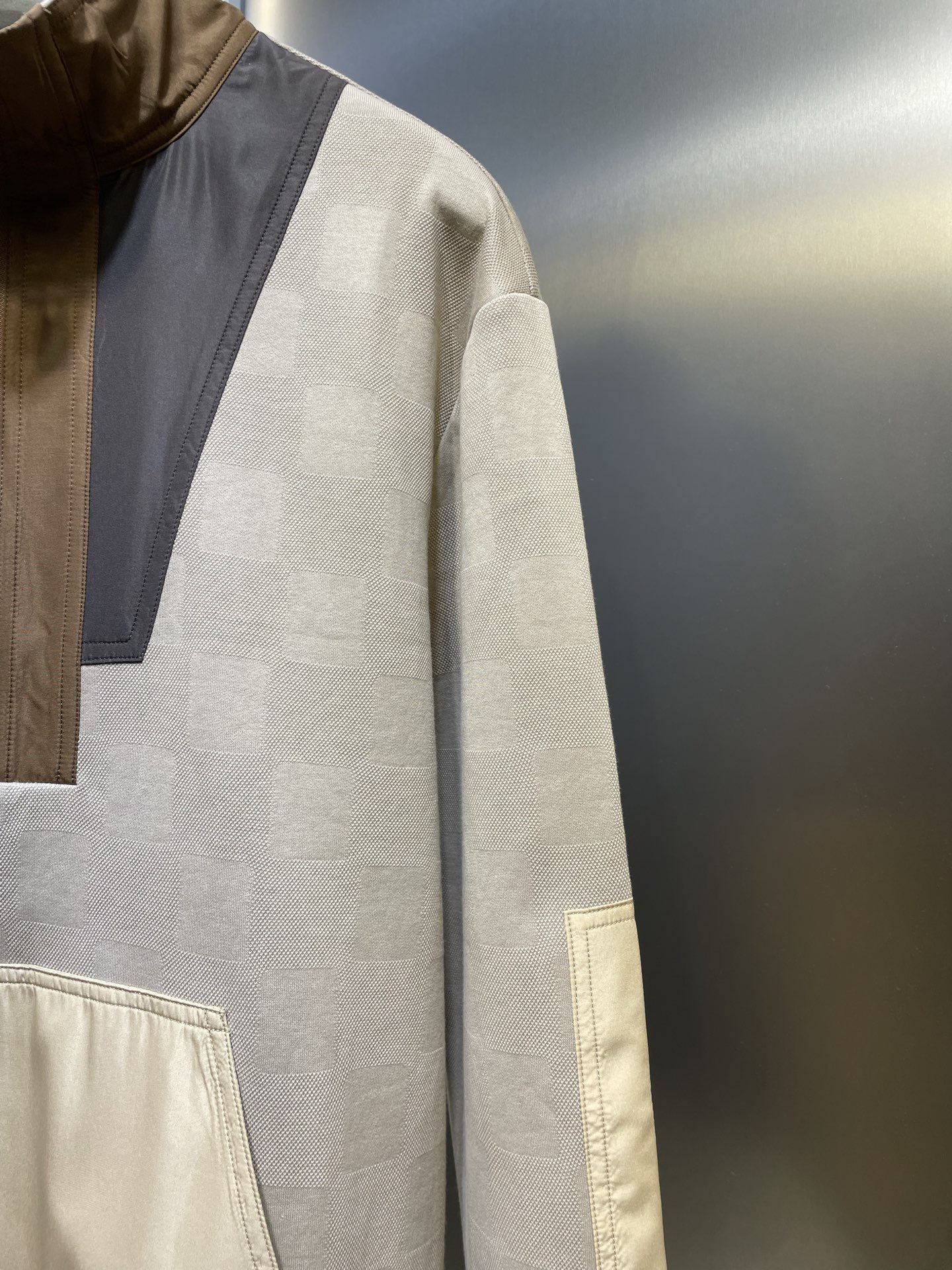 L X V Checkered Half-Zip Workwear Pullover 2025