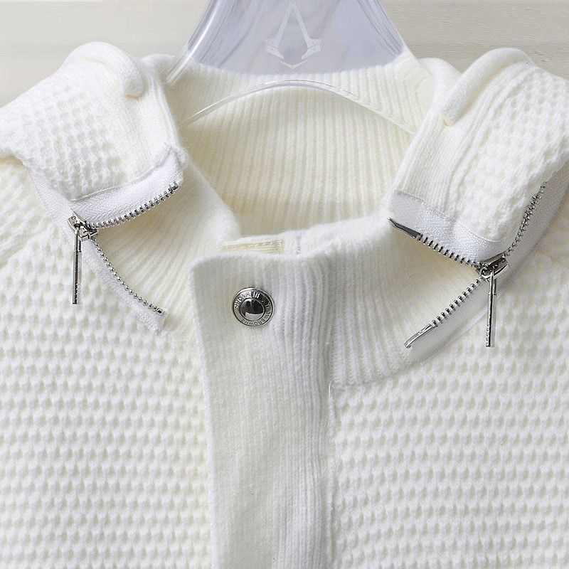 TB Knit Fleece Hooded Sweatshirt with Zipper