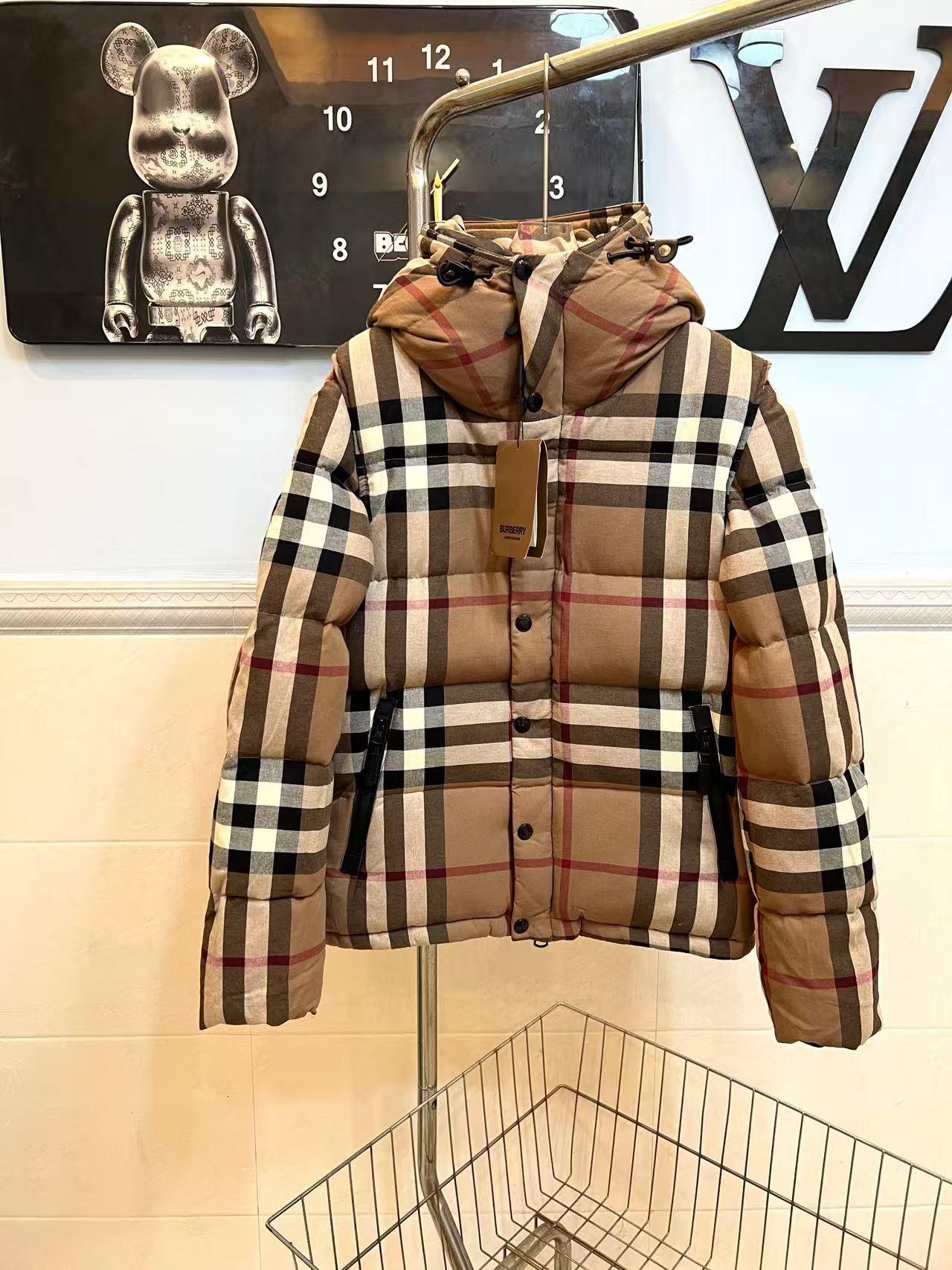 B B R Down Jacket （Classic diamond-shaped stripes）