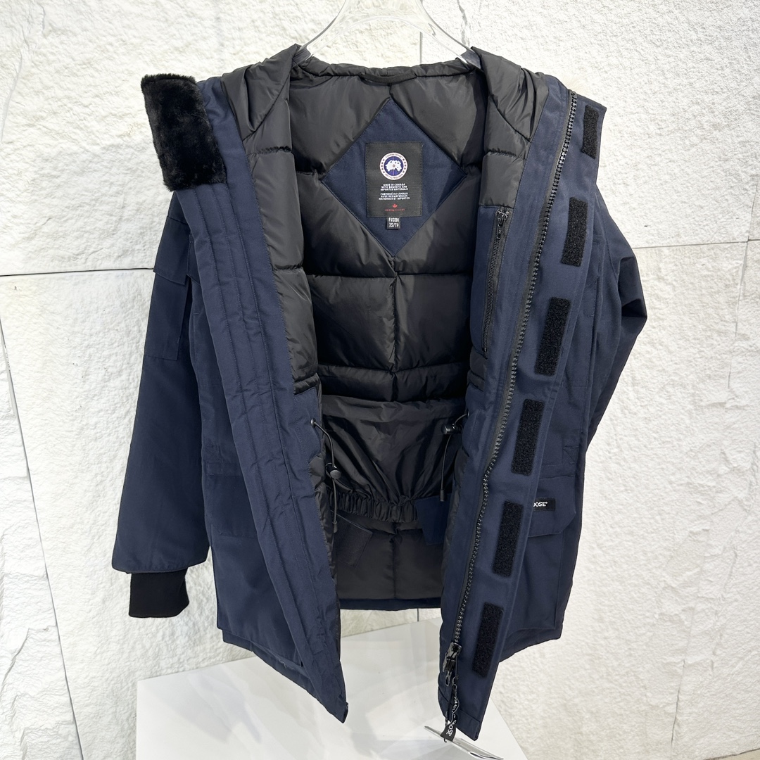 Canada G Down Jacket Puffer Coat Navy Blue