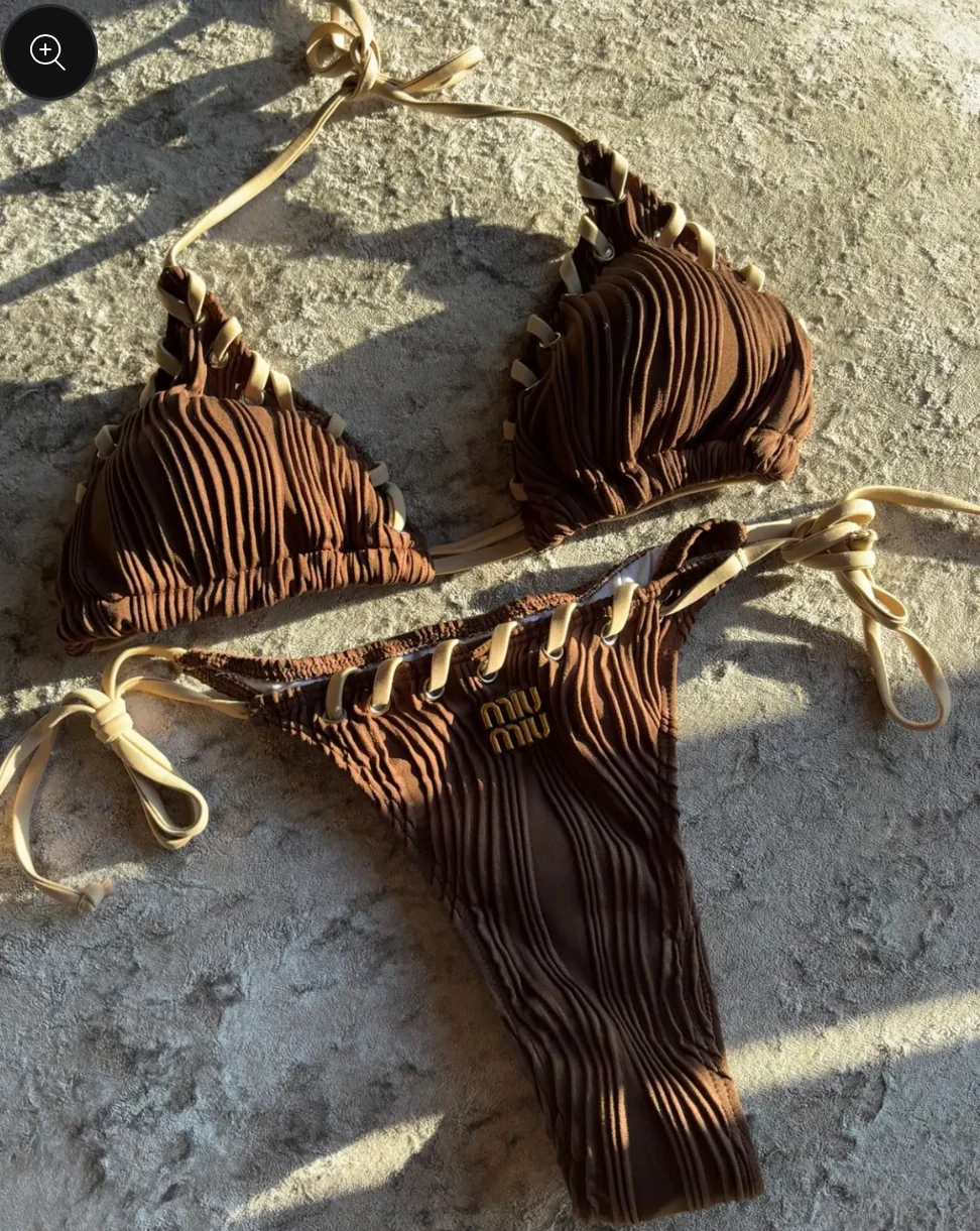 MIU MIU BROWN BIKINI