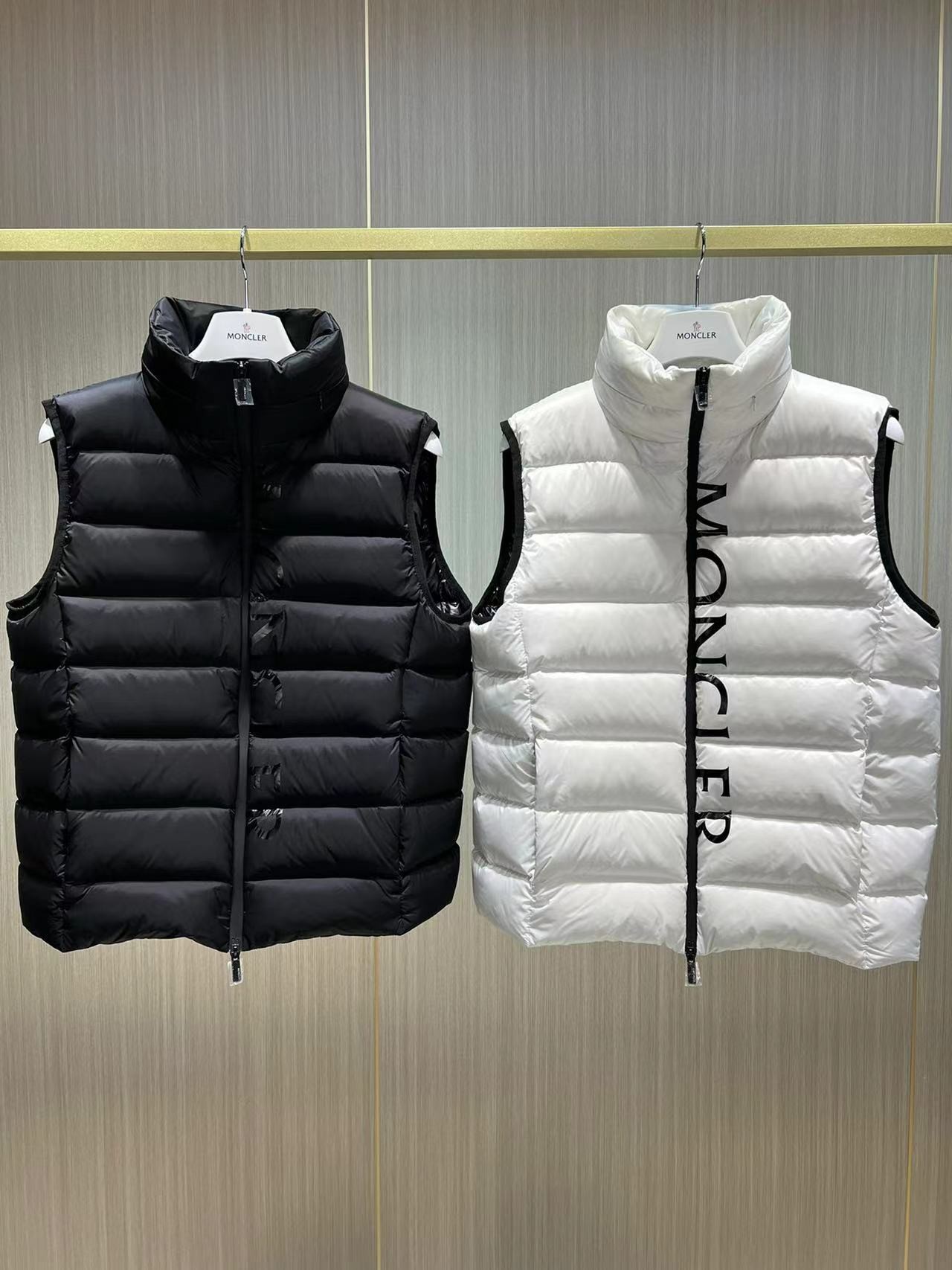 MONC down stand collar vest