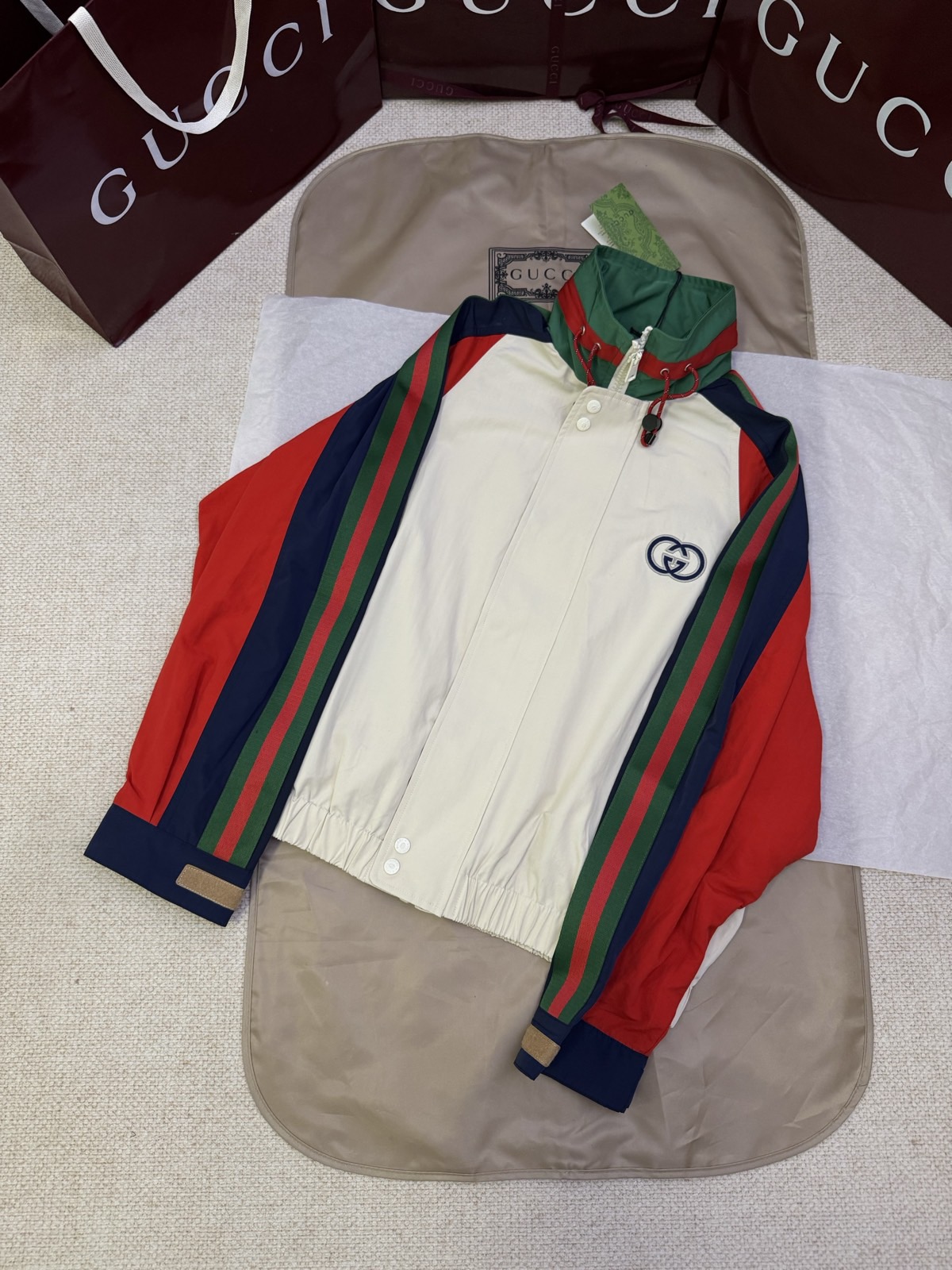 GUC Nylon Color-Block Patchwork Jacket